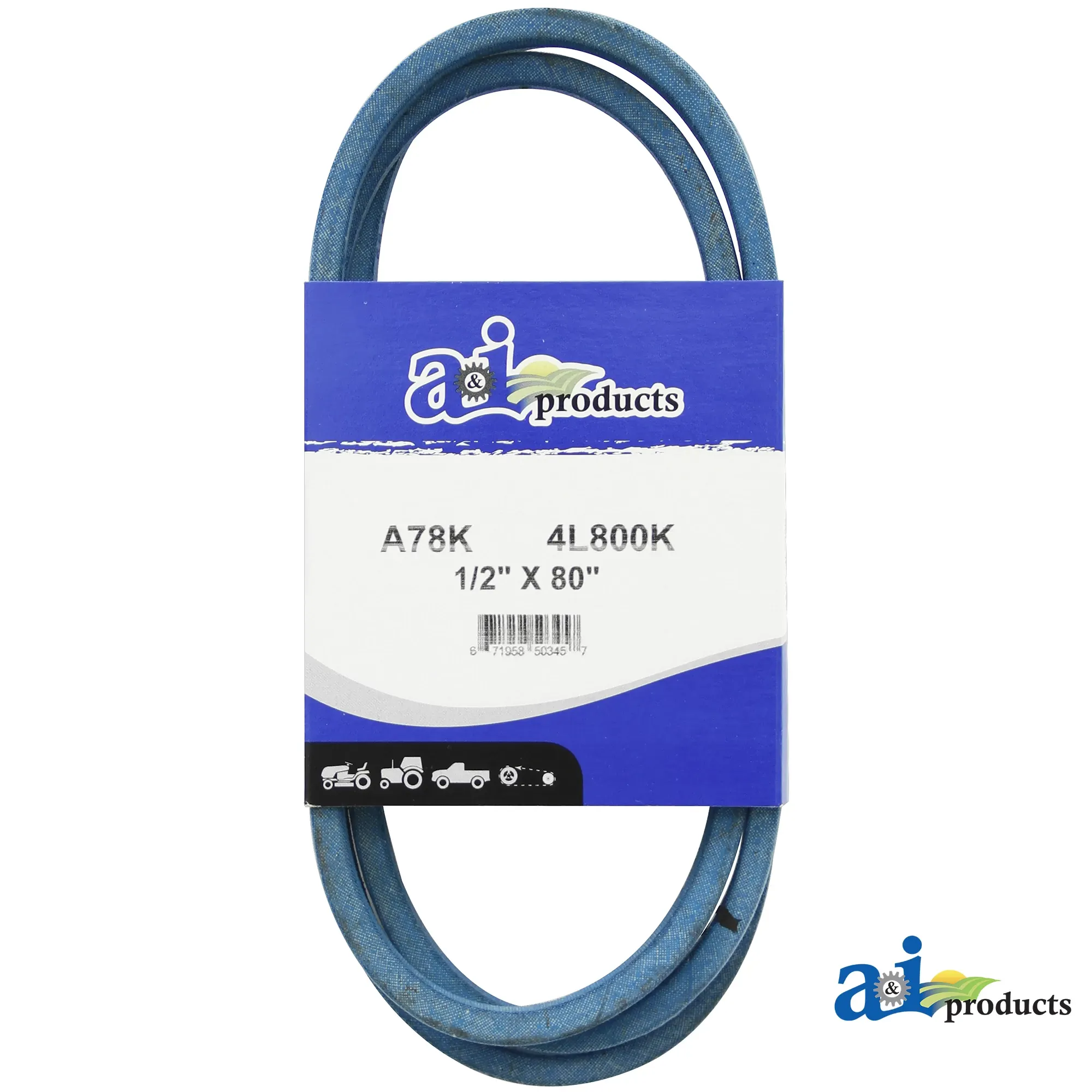A&I Products HA Section Mower Drive V-Belt, Effective Length 2032 mm (80 inch) - A-A78K
