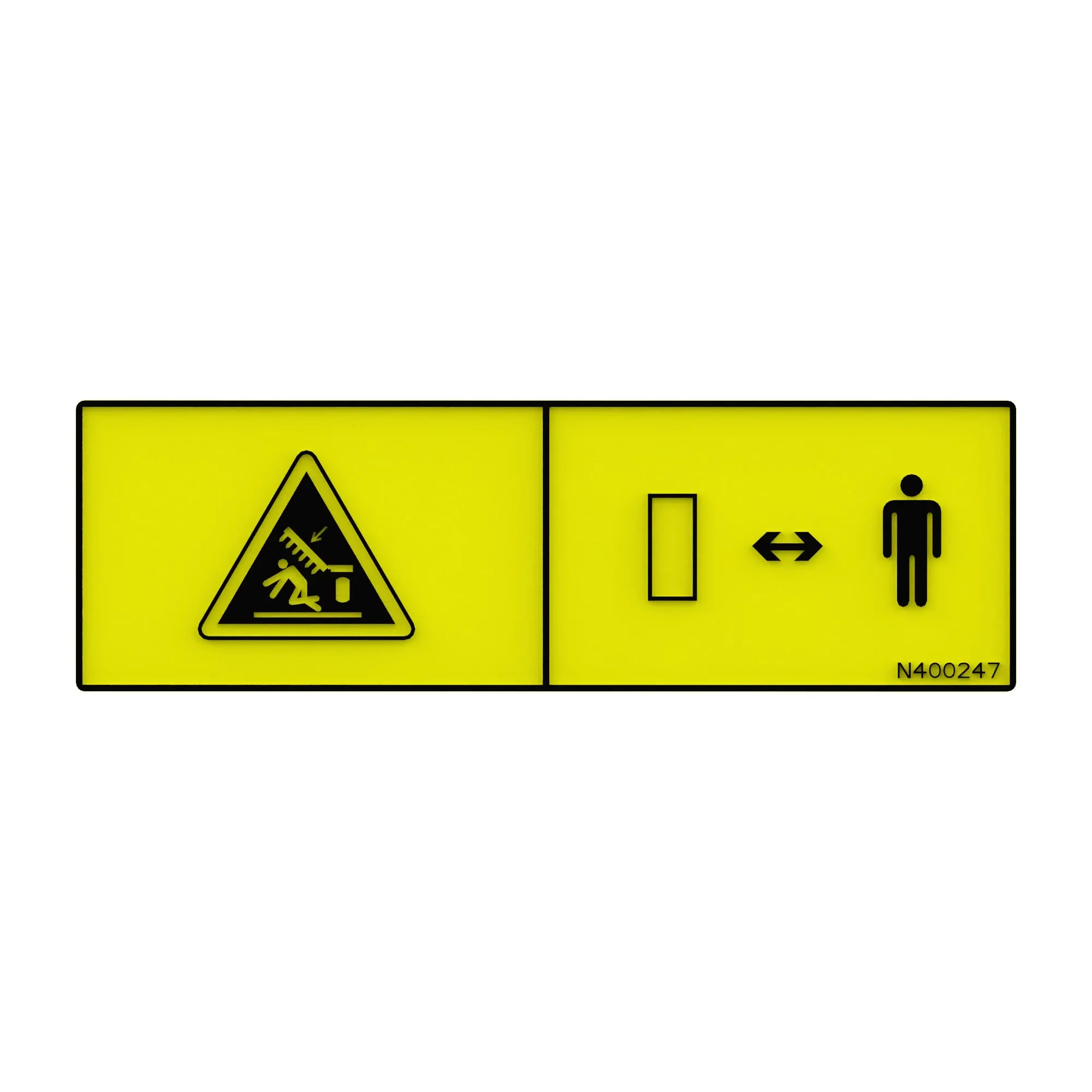 John Deere Safety Sign, Caution, Wing Crush - N400247