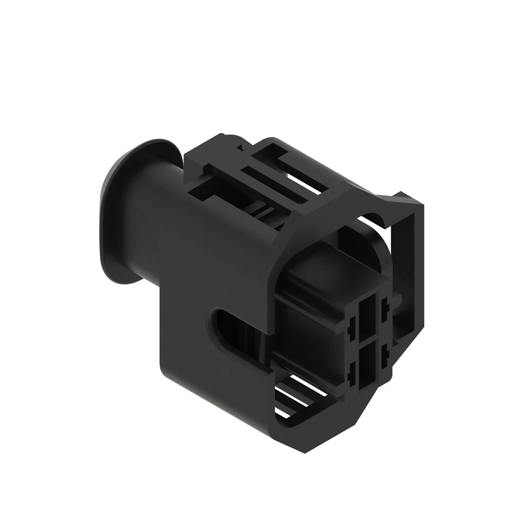 John Deere Black Electrical Connector Housing, 2 Cavities - 57M9828