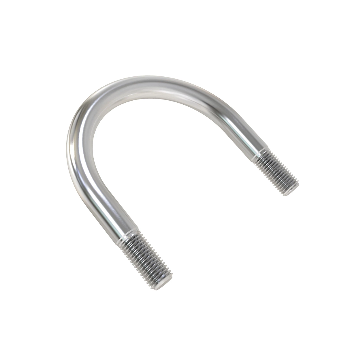 U-Bolt, M8 X 80, 2-1/2" Round, Zn