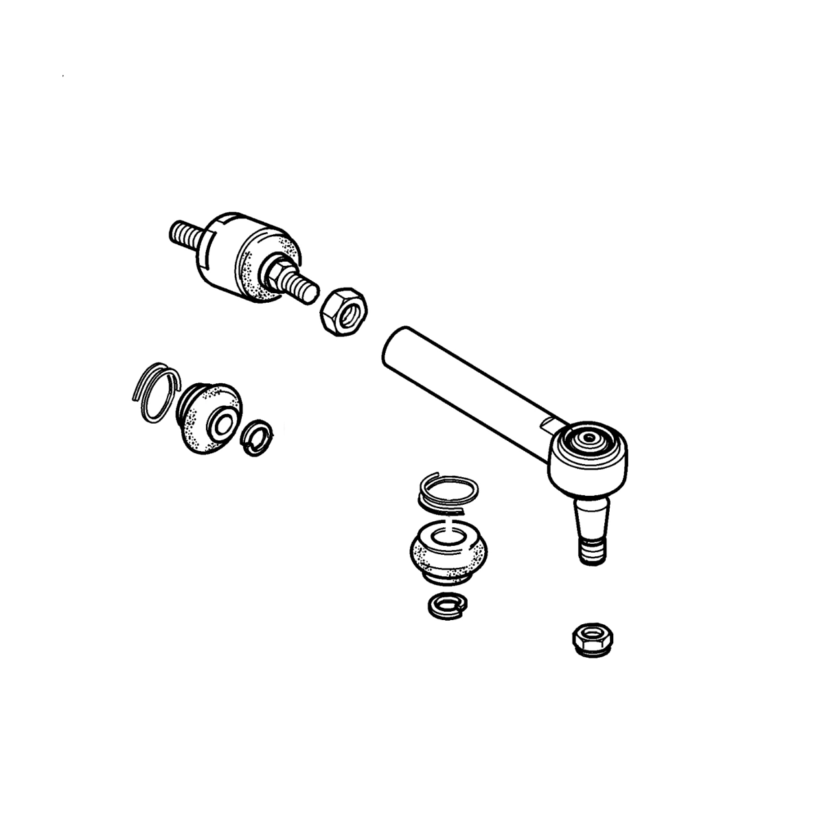 Tie Rod Assembly, Dana Axle 730