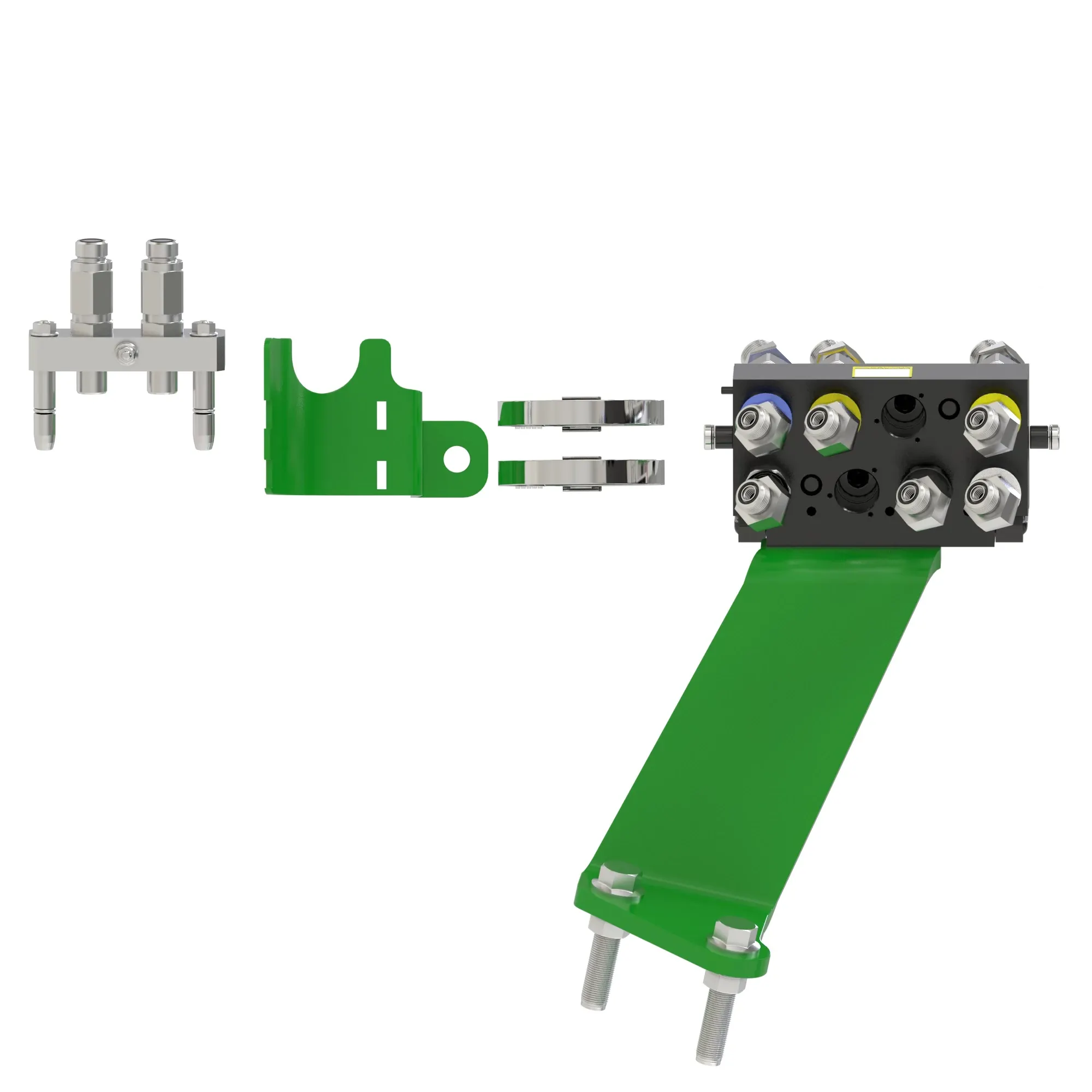 BXX10442: 3-Function Hydraulic Quick-Connect Coupler Attachment
