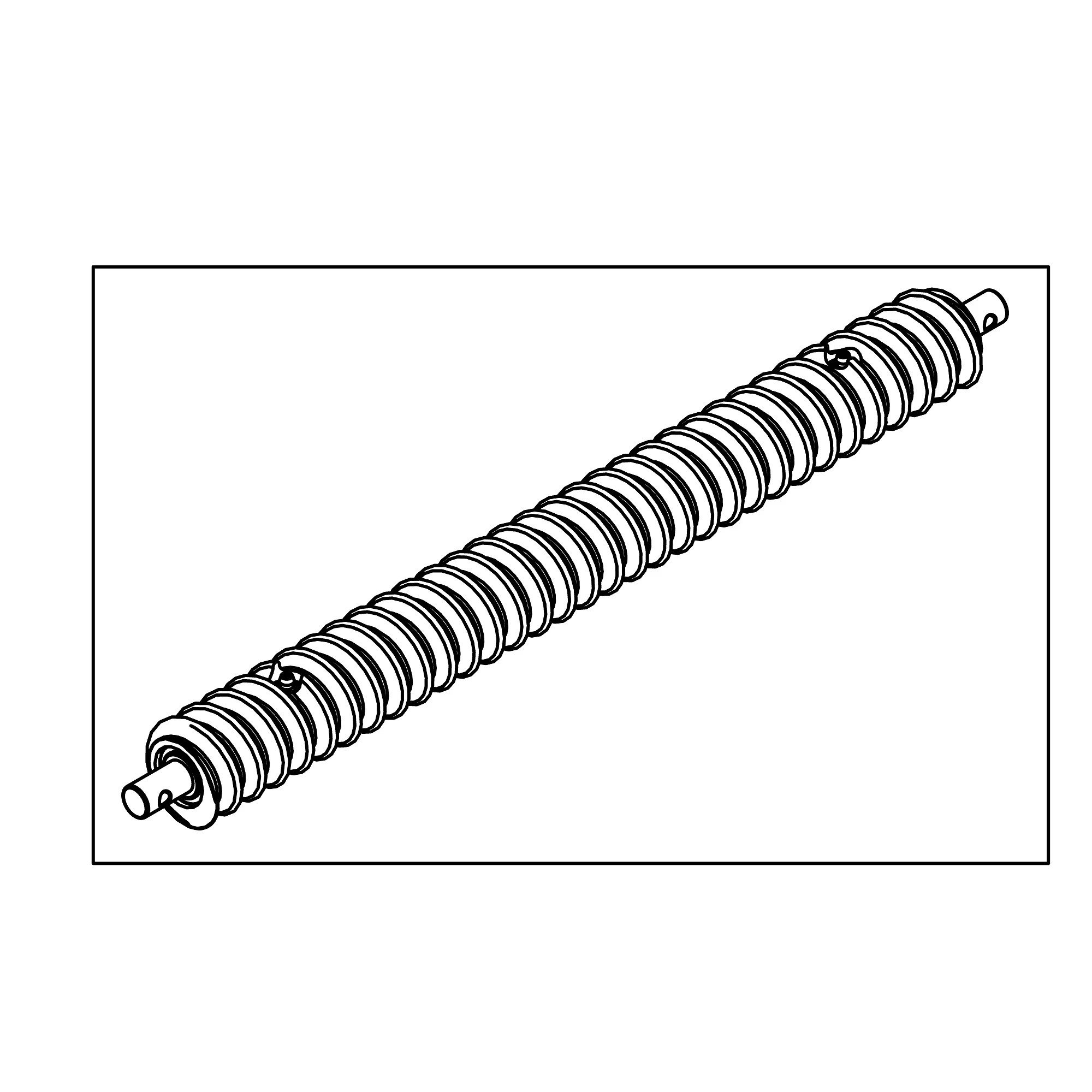 John Deere Front Spiral Rollers with Spiral End Caps, 18 Inch - BM22879