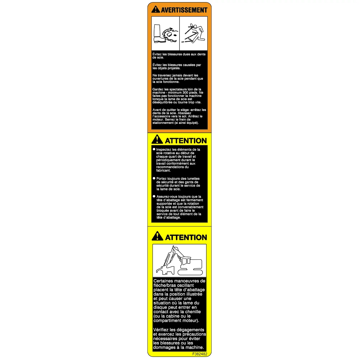 Label, Warning/Caution, French