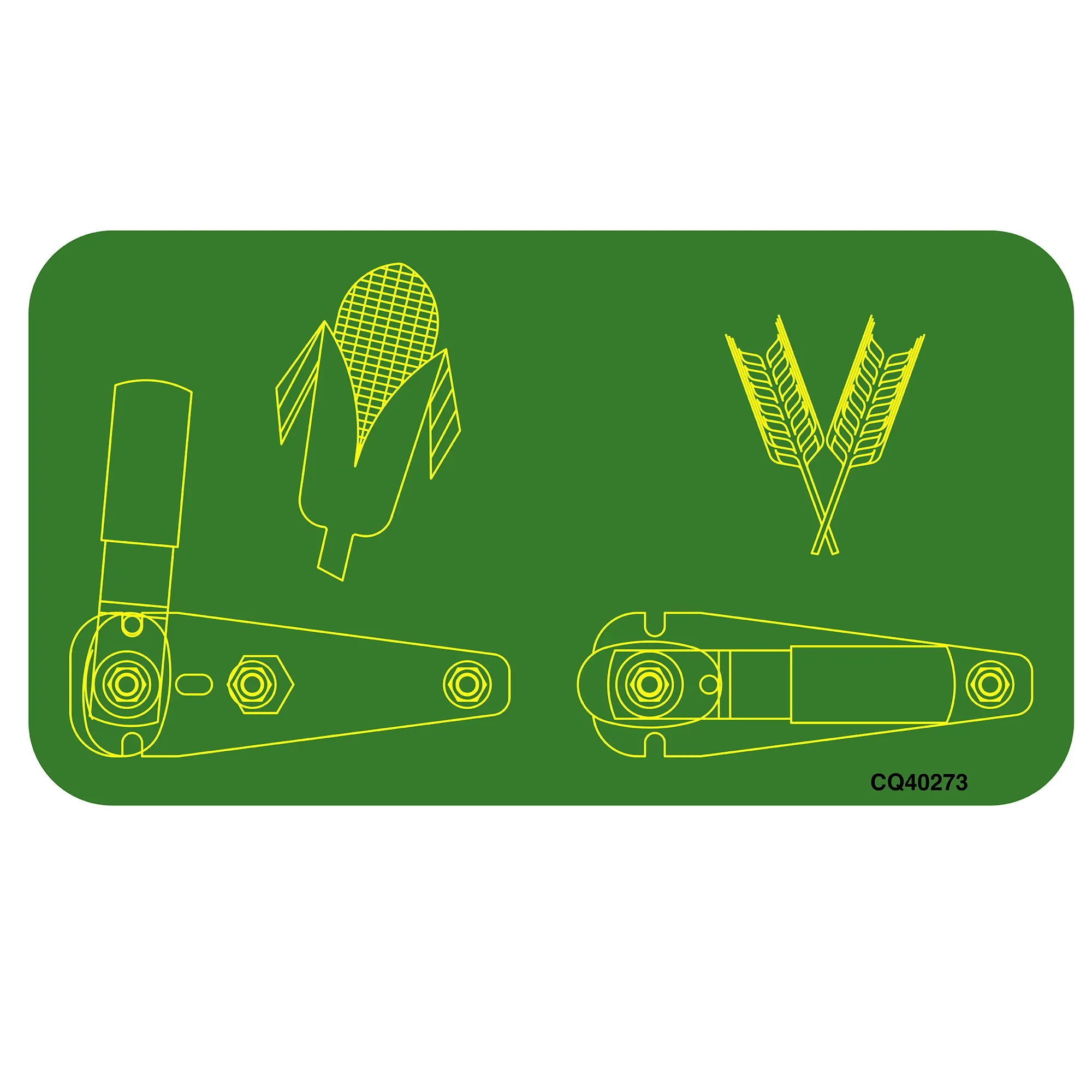 John Deere Comania Decal Plate - CQ40273