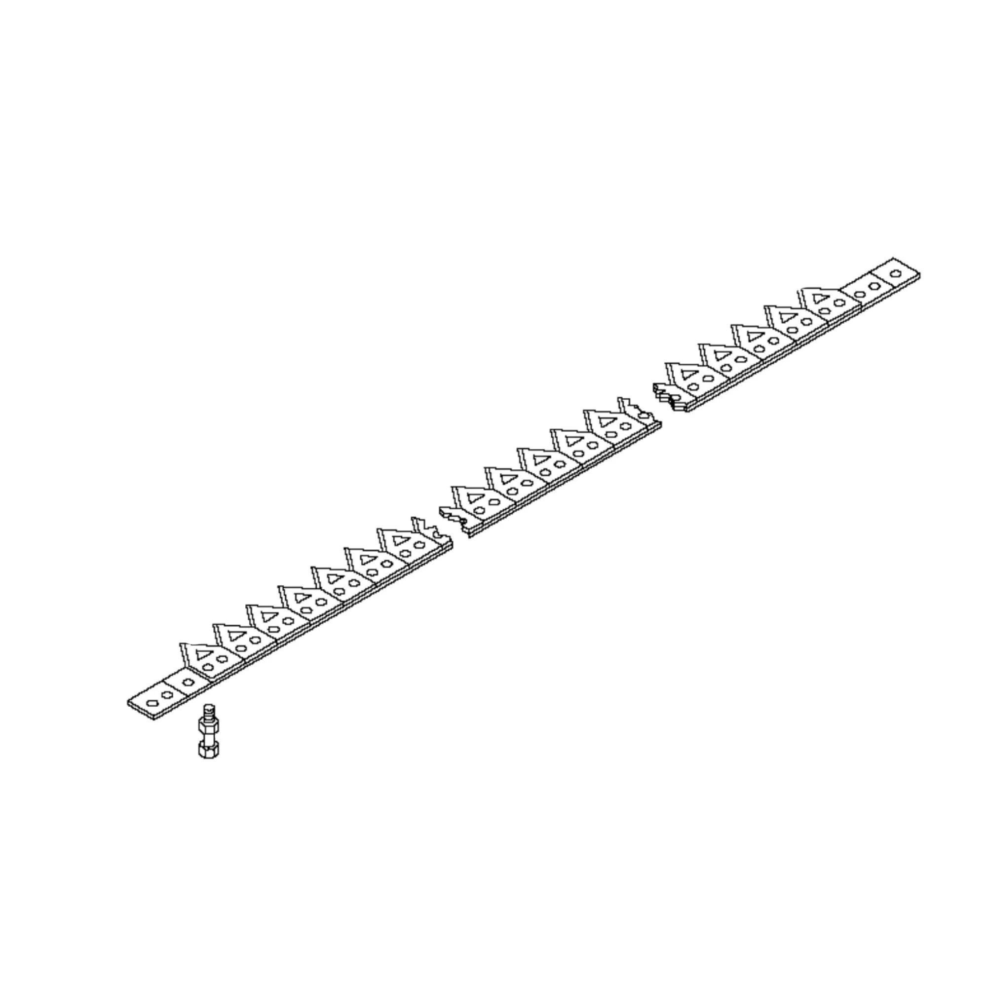 John Deere Coarse Cutterbar, 7 Teeth per Inch - AH213839