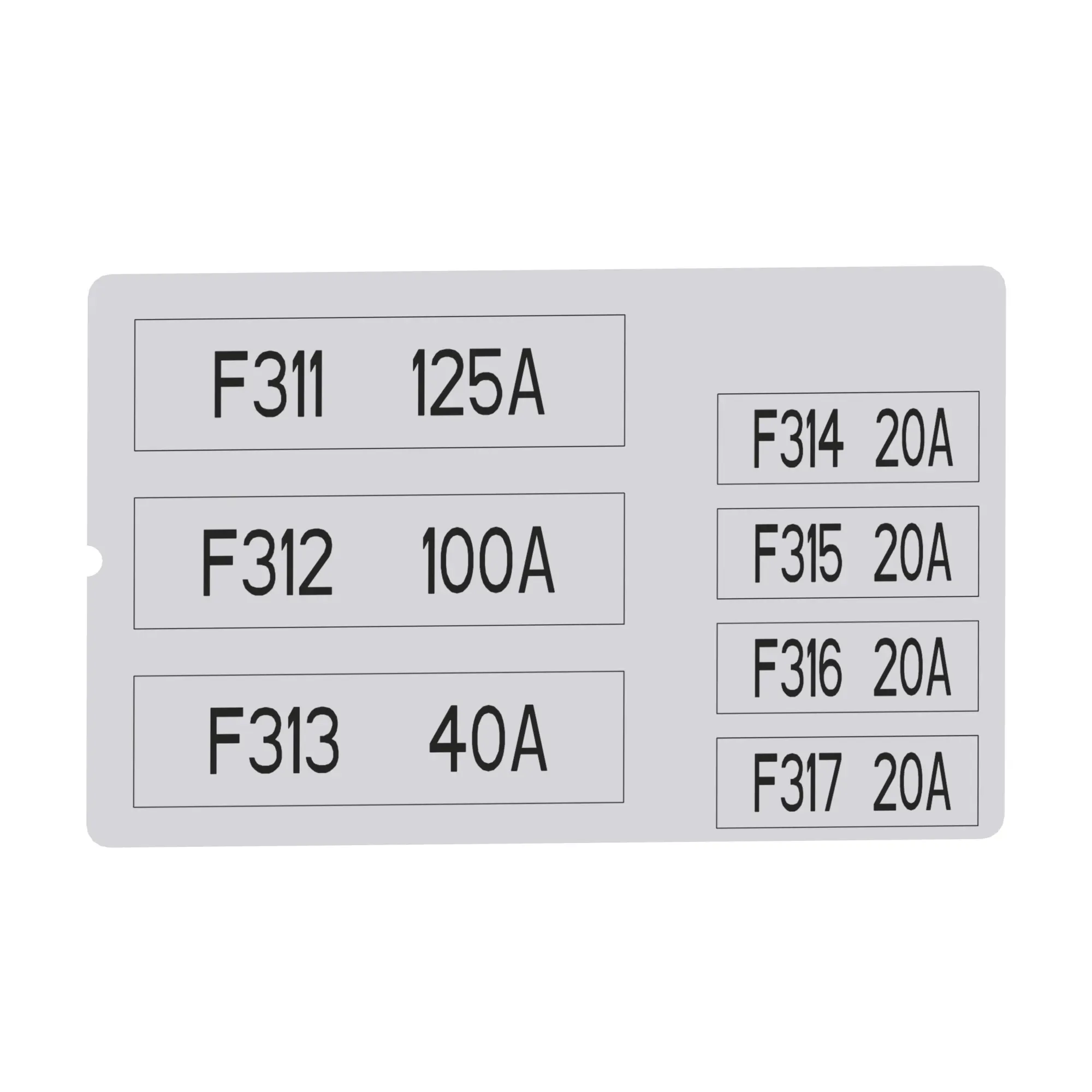 John Deere Load Center Label - AXE59294