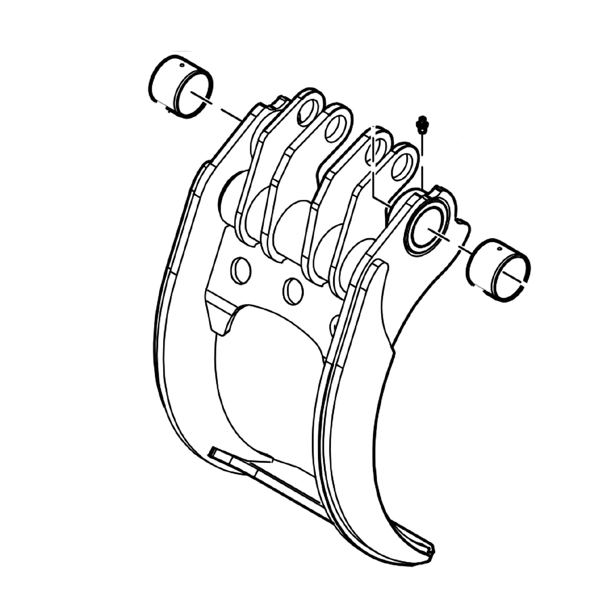 John Deere Grapple Jaw with Bushings - F067543