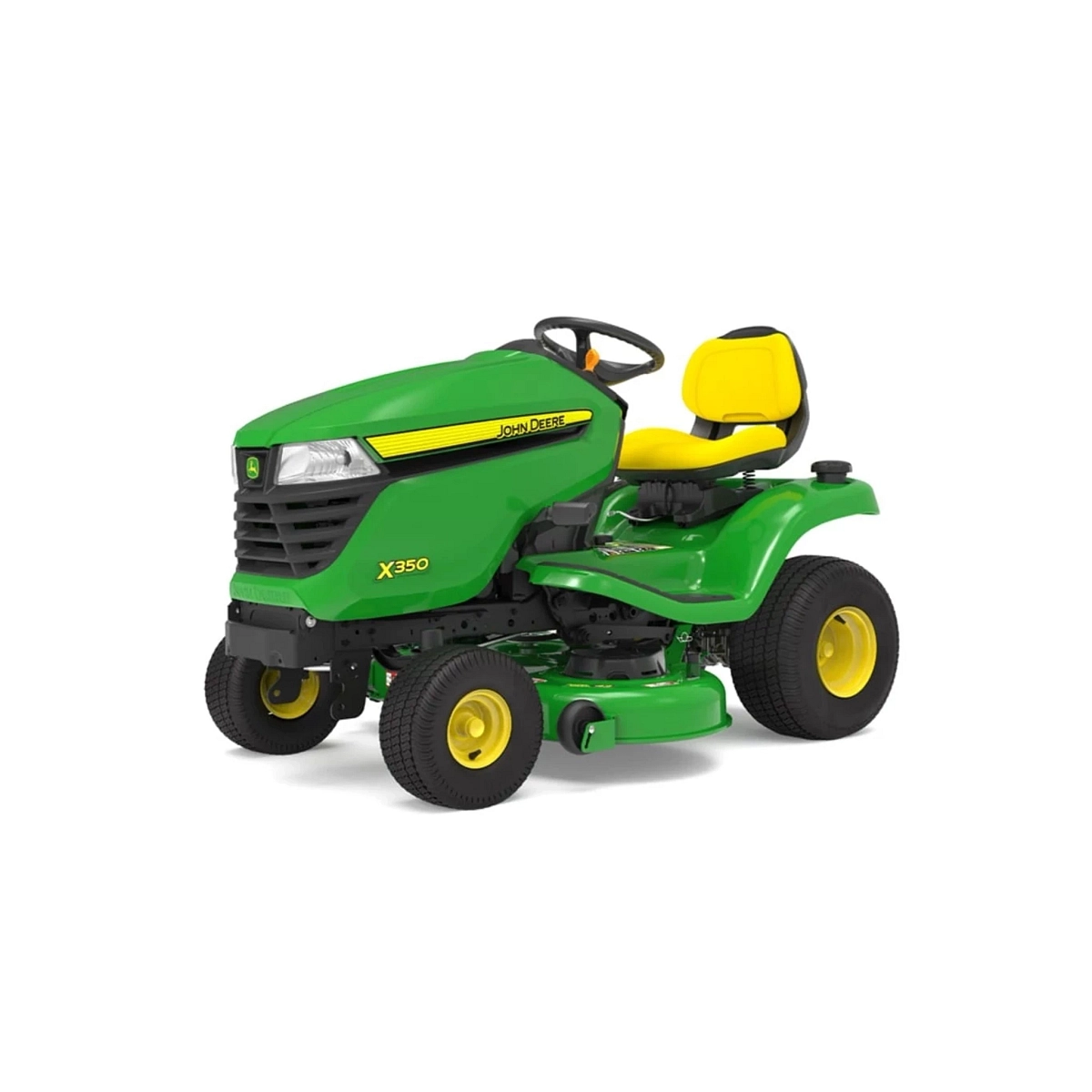 Studio image with a front left view of X350 Select Series Lawn Tractor