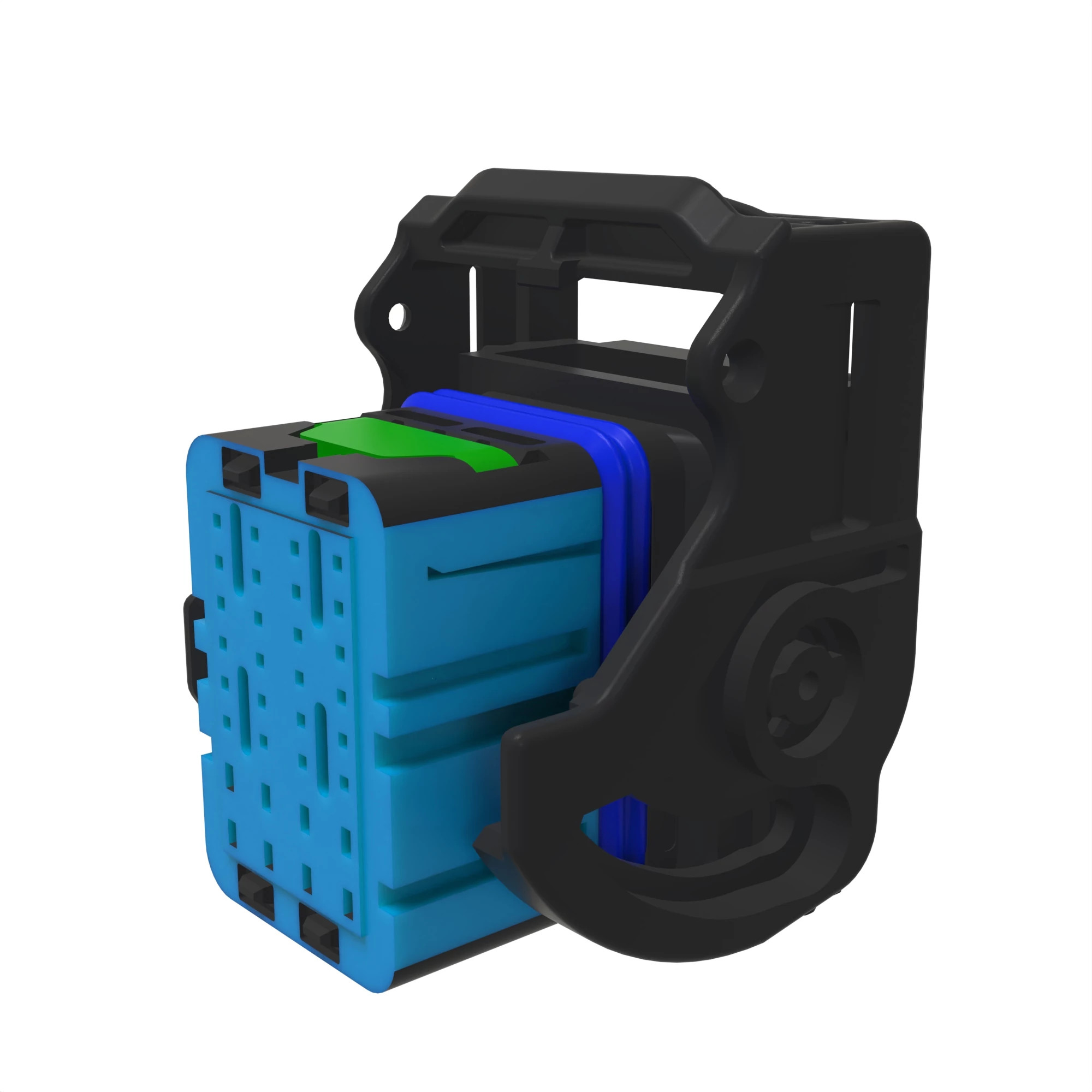 John Deere Blue External Electrical Connector Housing, 32 Cavities - 57M10606