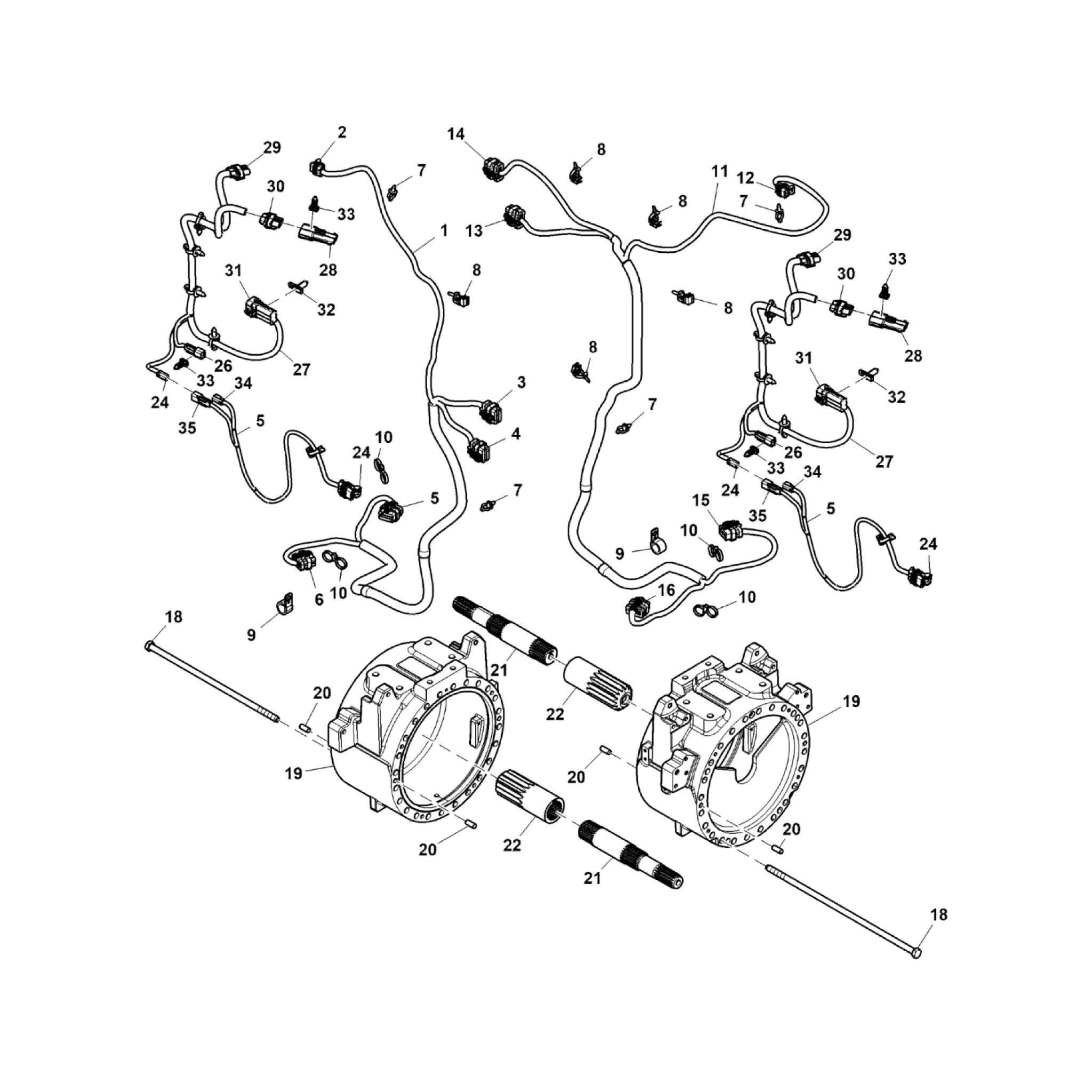 John Deere Rear Axle Spacer Kit, 80 inch Tread Spacing - BRE10383