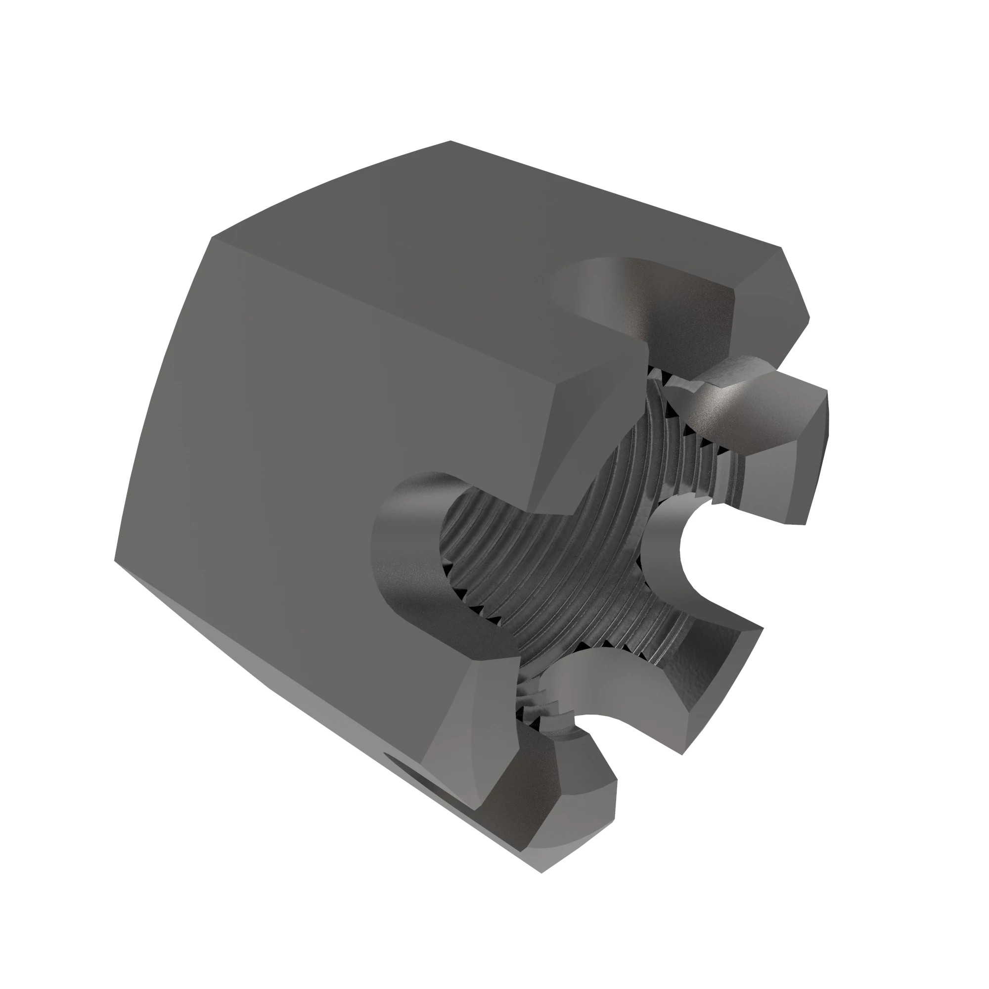 NUT, HEX THICK SLOTTED