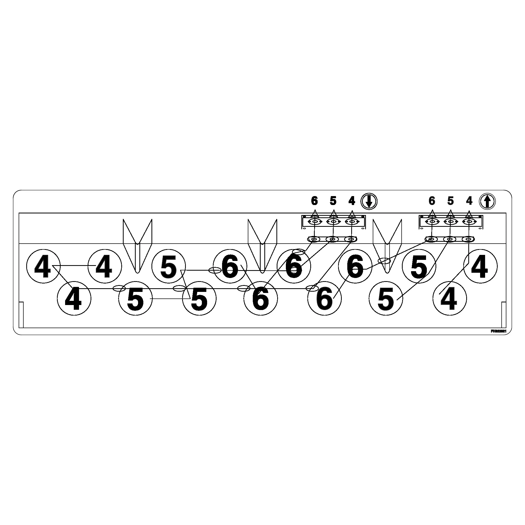 John Deere 3X4 Twine Box Routing Label, Right Side - FH322921