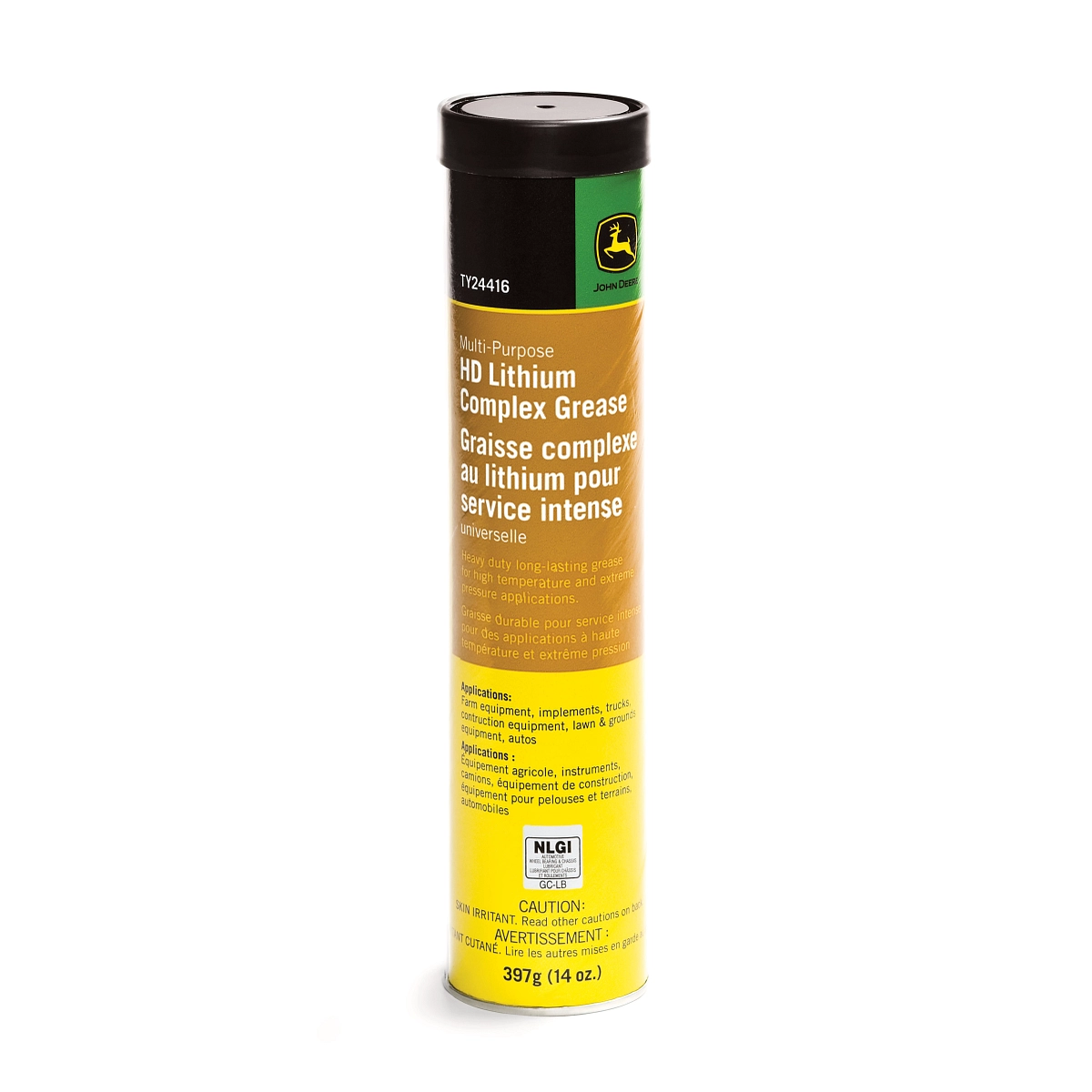 John Deere Multi-Purpose Heavy-Duty (HD) Lithium Complex Grease, 397 gram (14 Oz) Cartridge - TY24416
