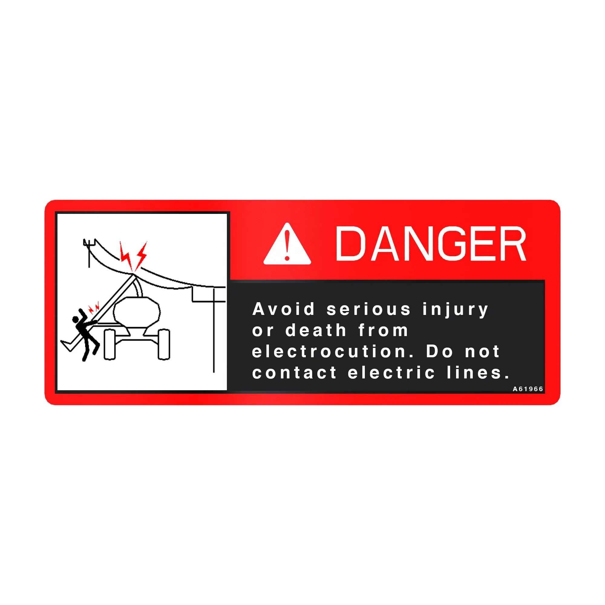John Deere Electrocution Danger Label - A61966