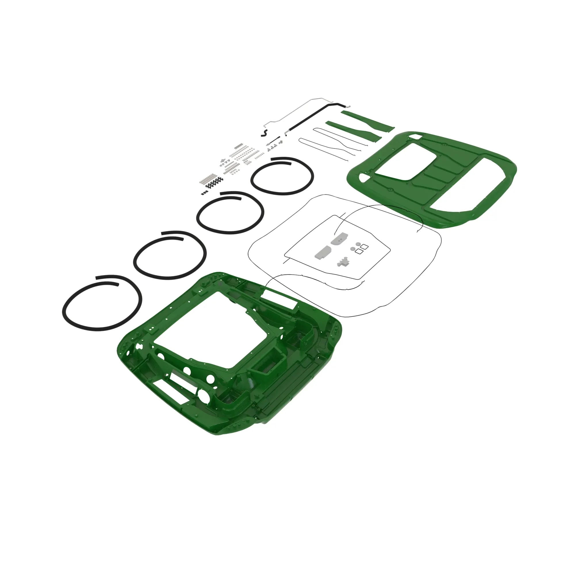 GREEN, W/SUNROOF, W/SMAL LOUVERS & HEAD CONSOLE OUTPUT