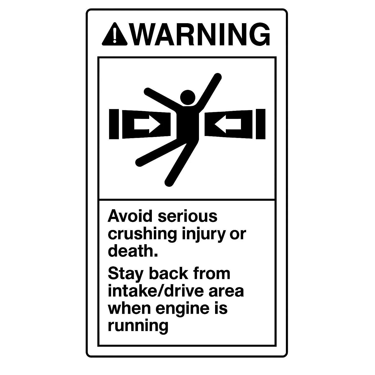 John Deere Warning Label, English - F621233