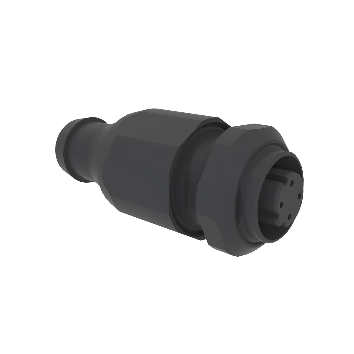 Conn Turck Fksded 4W Fs Blk Plstc