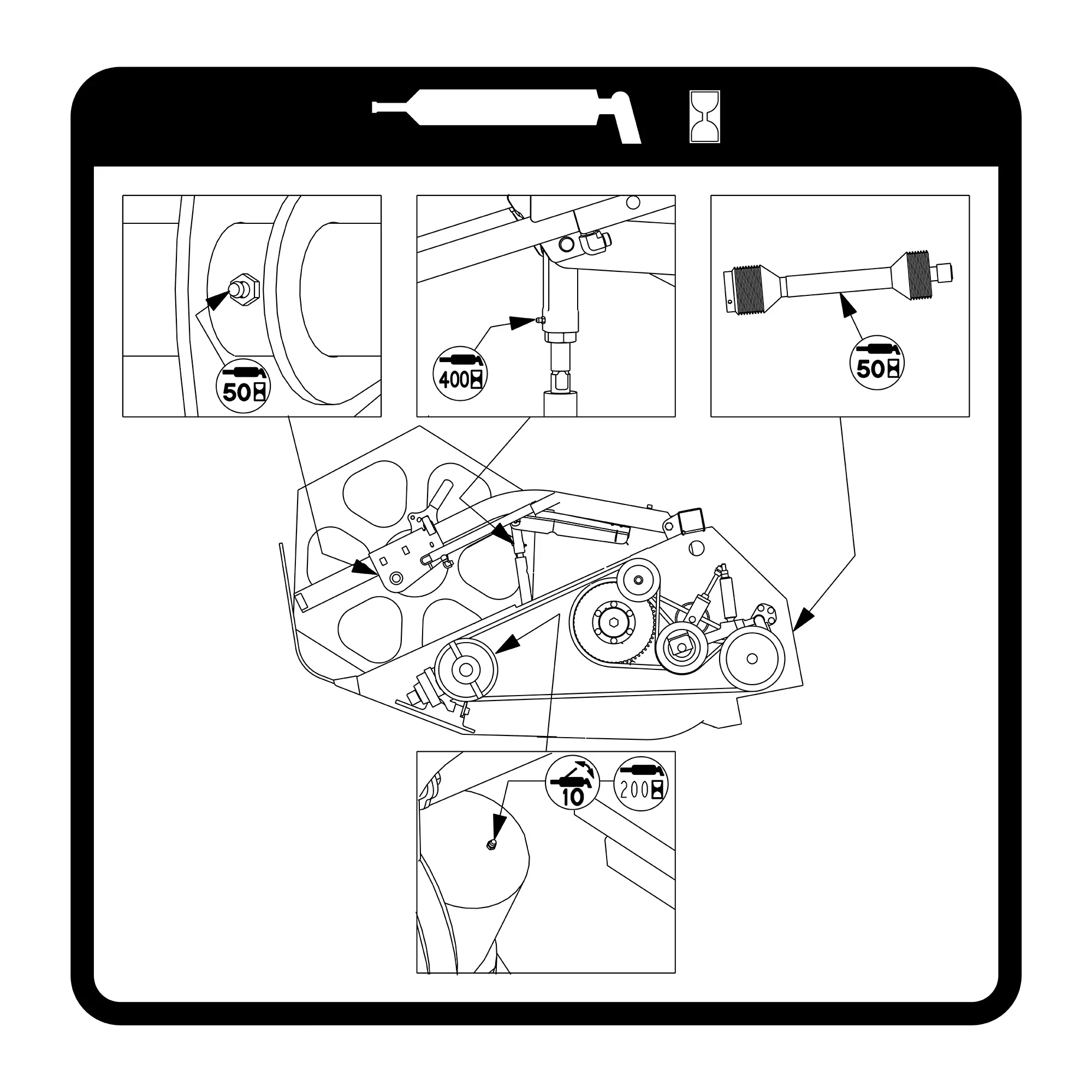 John Deere Lubrication Label - HXE40887