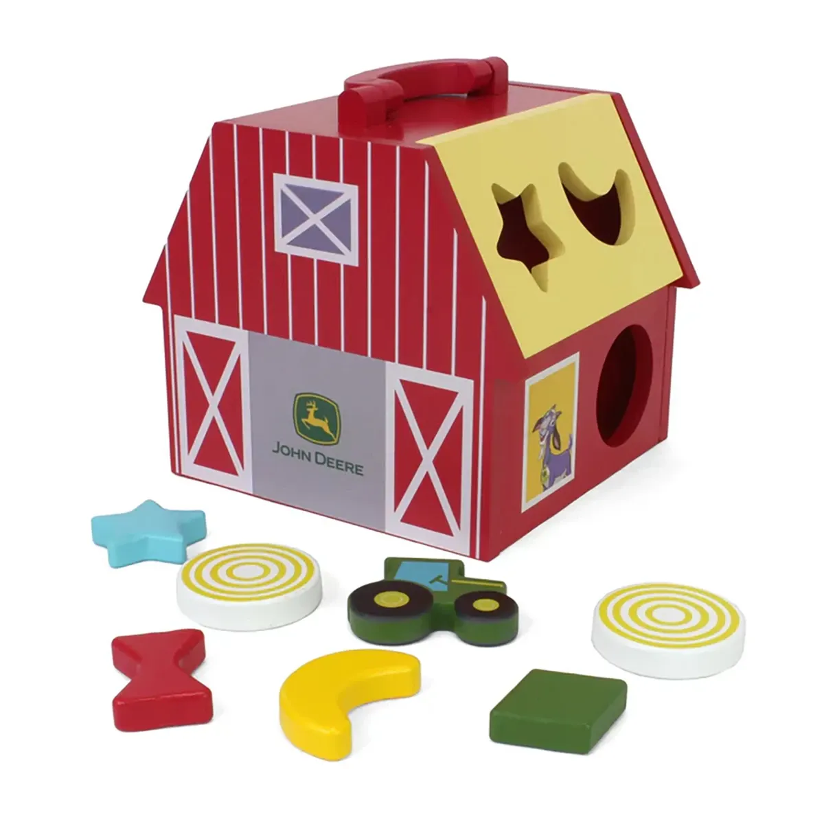 Wooden Barn with Shapes