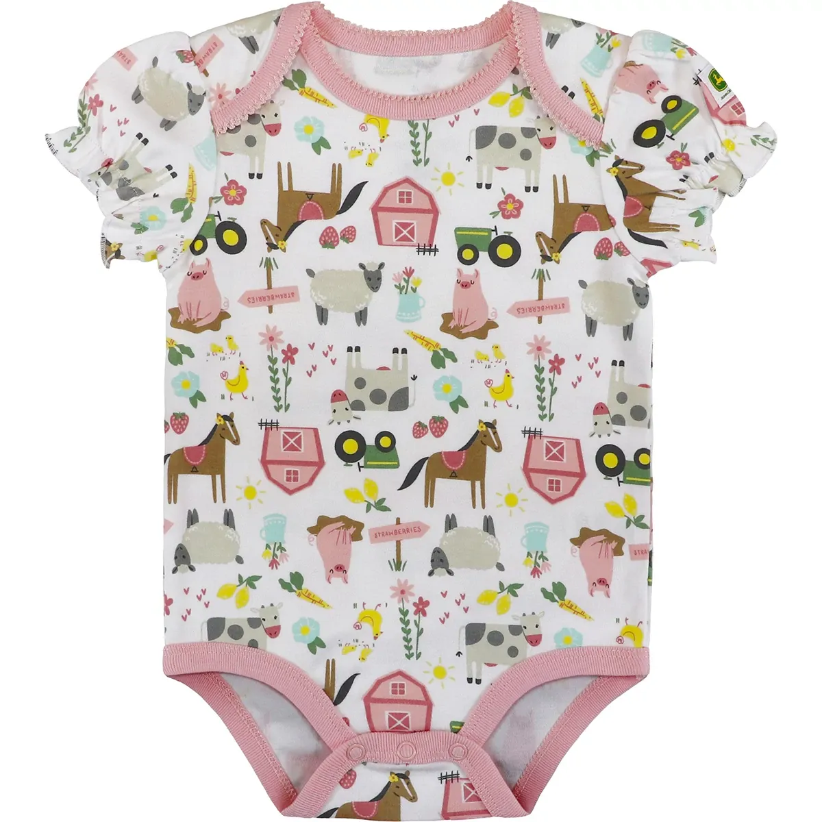 Infant Pink Barn and Farmland Bodyshirt