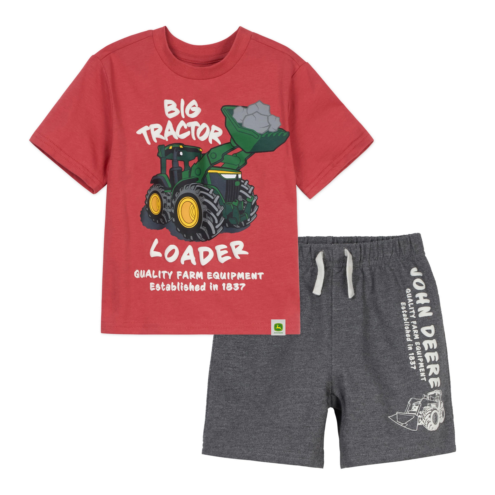 Toddler Big Tractor Loader T-Shirt and Shorts Outfit Set