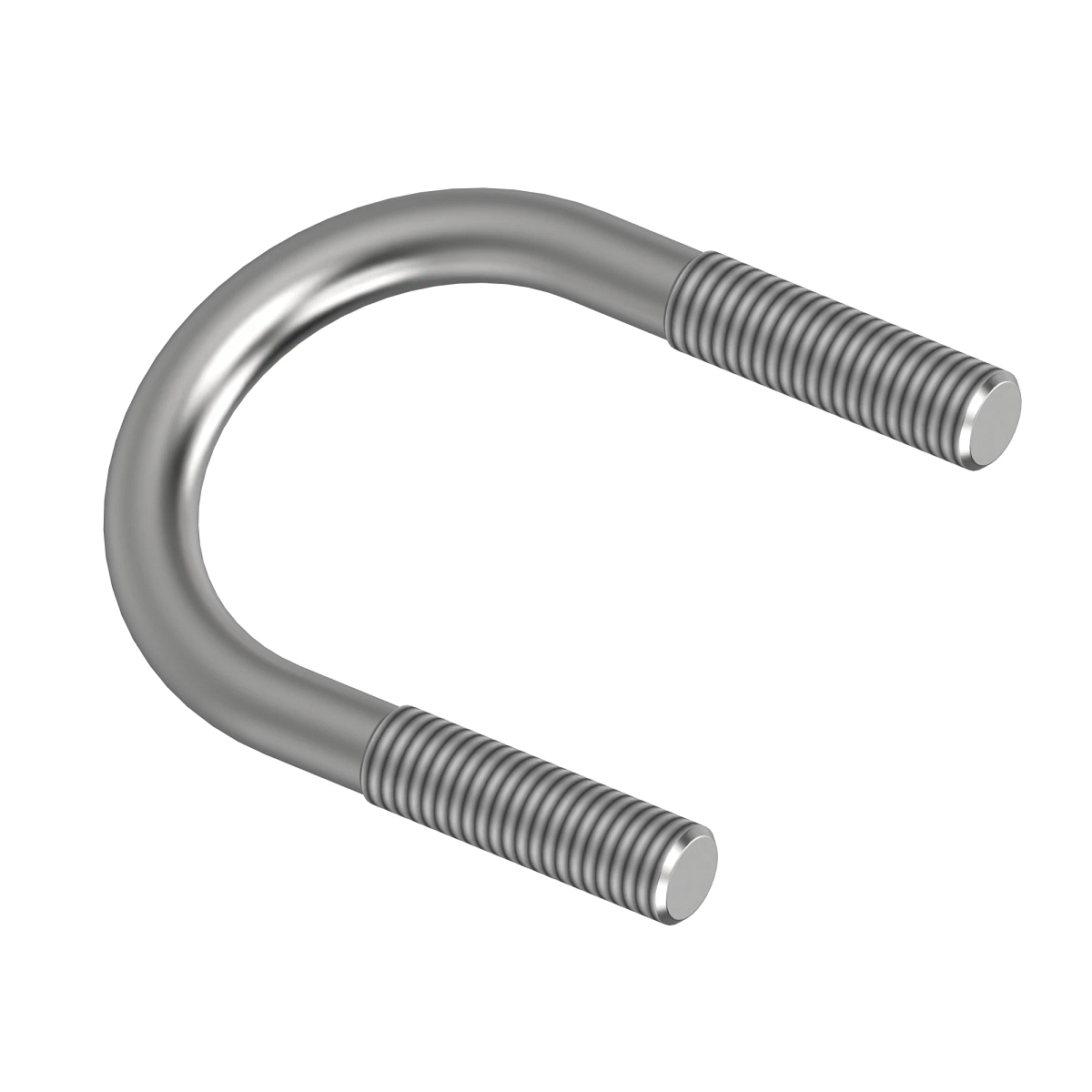 U-BOLT, M10 X 70, 1-3/4" ROUND, ZN