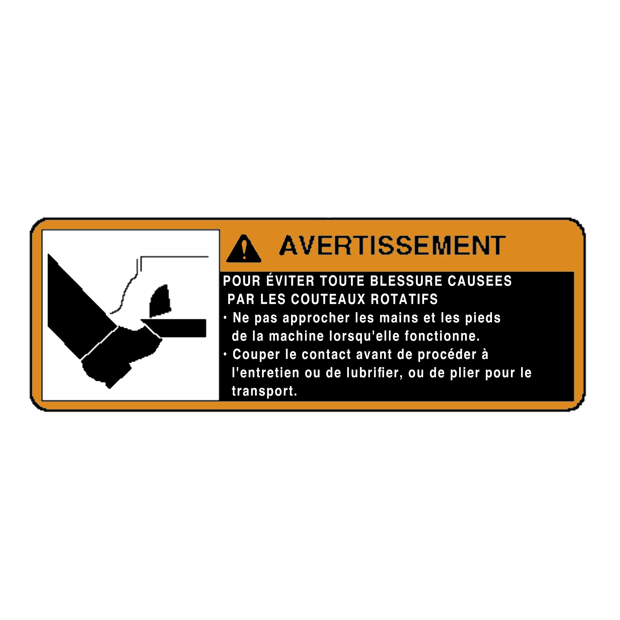 LABEL (ROTATING KNIFE-FRENCH)