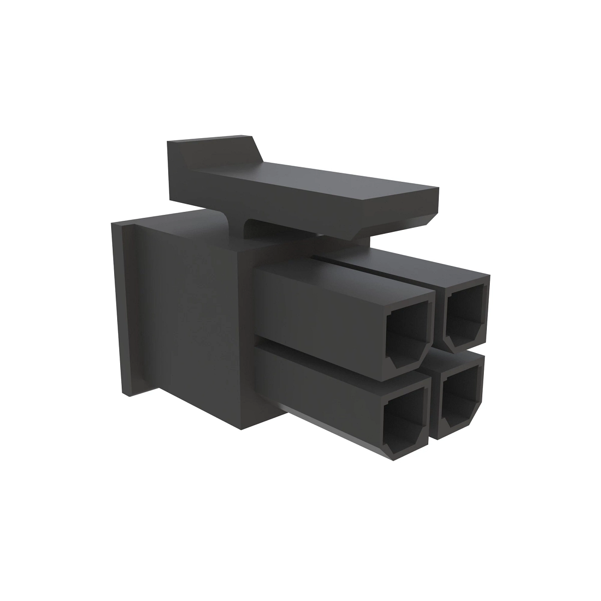 Conn Molex MFIT3.0 4W F Blk Nylon