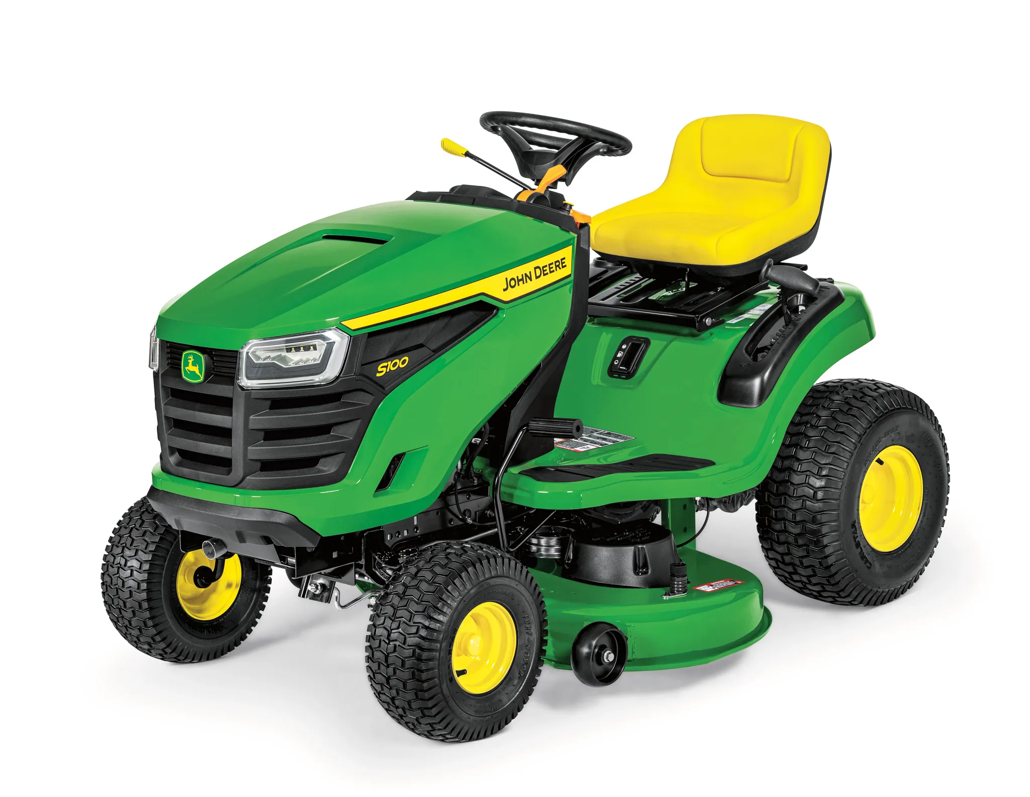 Front left studio view of an S100 Lawn Tractor