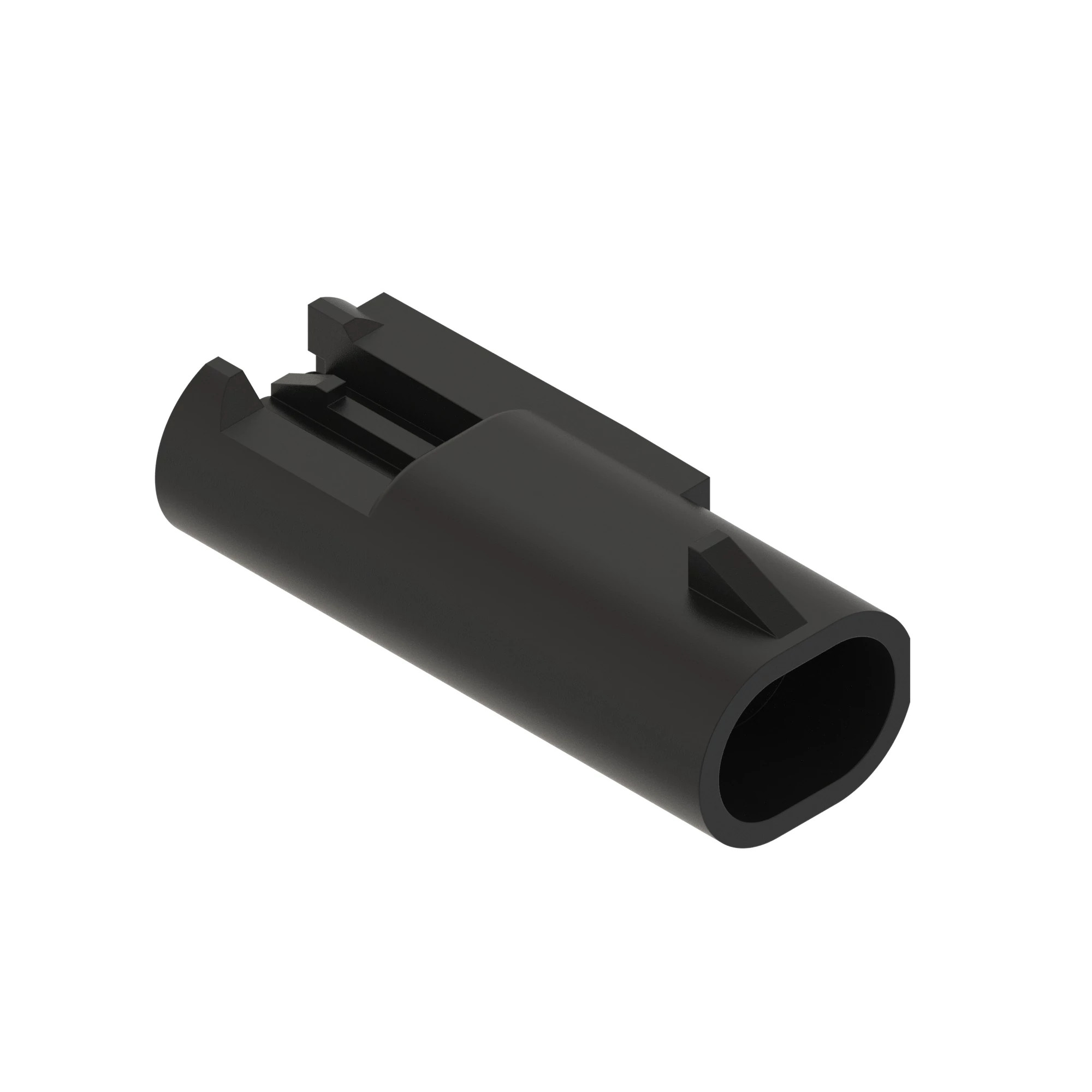 John Deere Black Internal Electrical Connector Housing, 2 Cavities - 57M9222