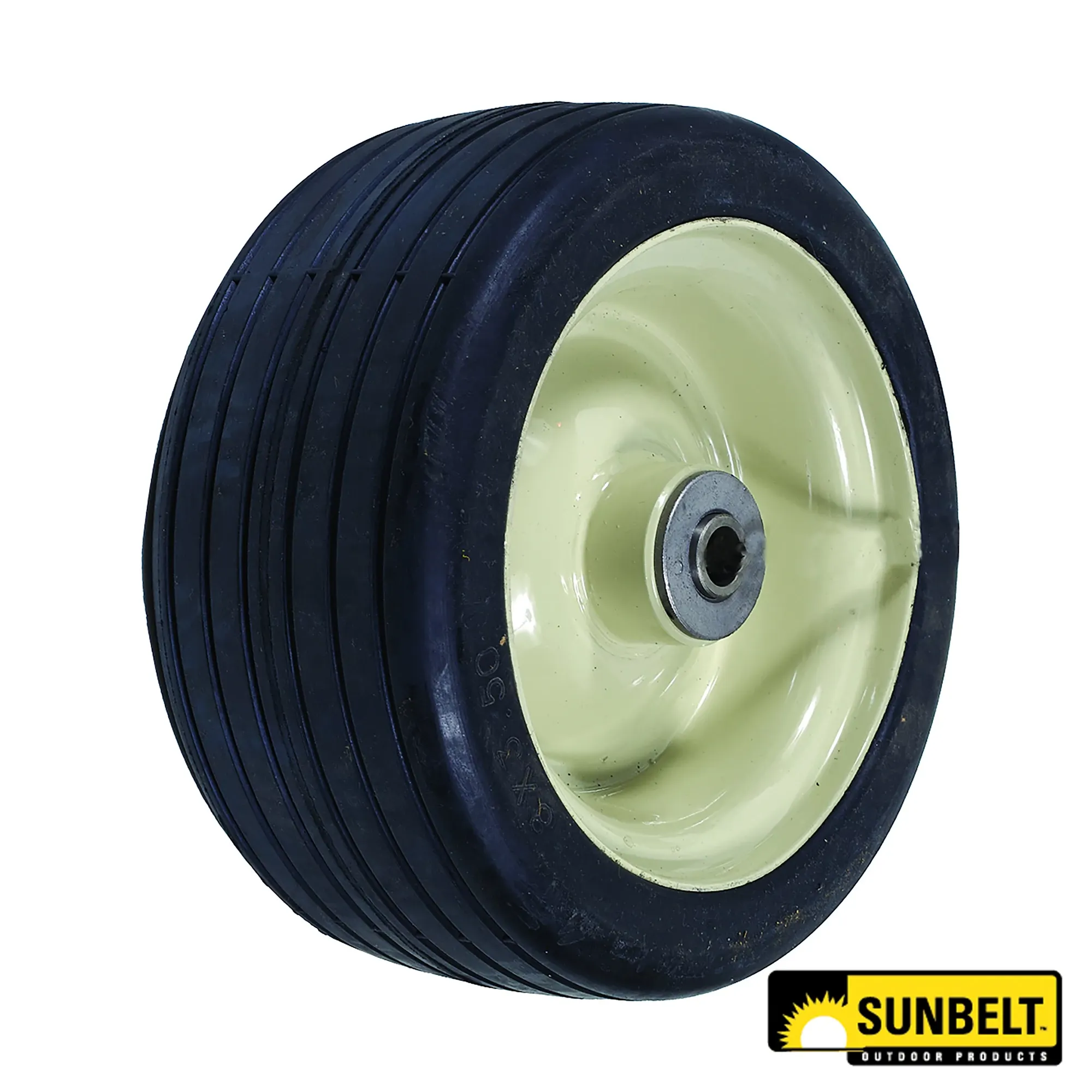 Sunbelt Ribbed Steel Tan Deck Wheel, 8 X 3.5 - A-B1WL47