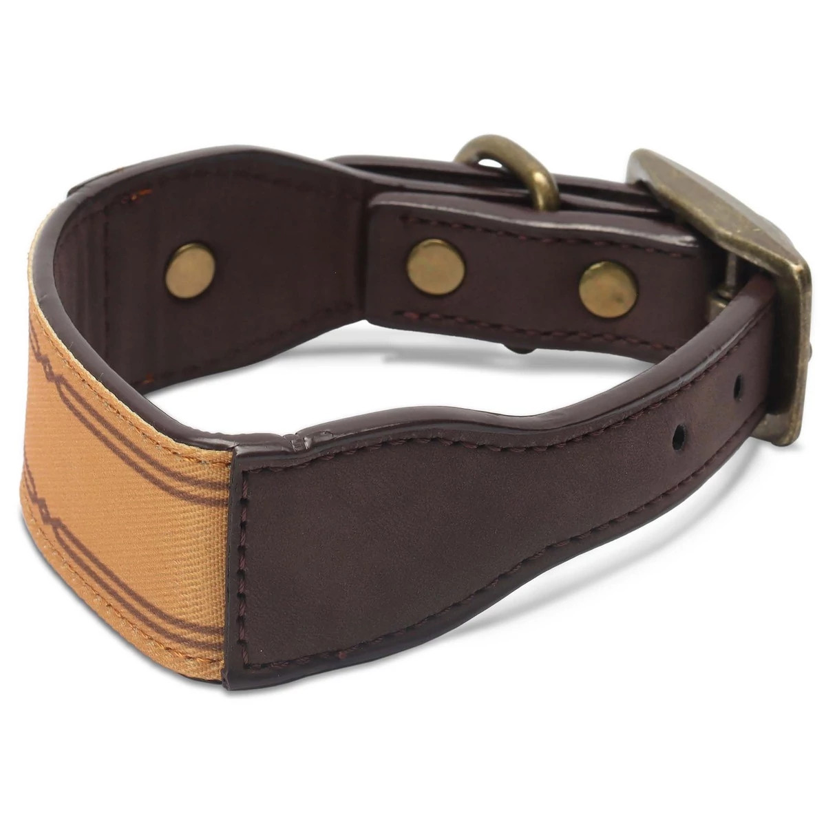 Brown Leather Dog Collar - Small