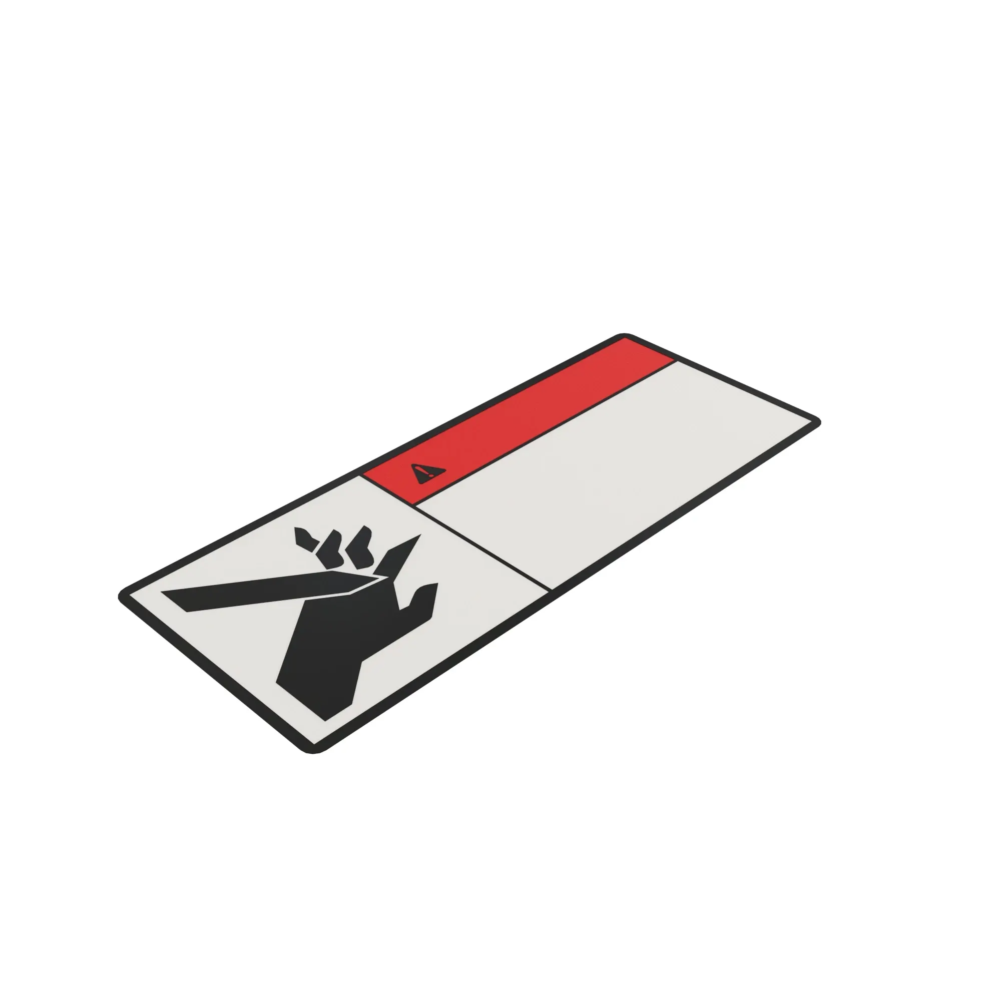 John Deere Chop Knives Warning Decal, Portuguese - CB01473671