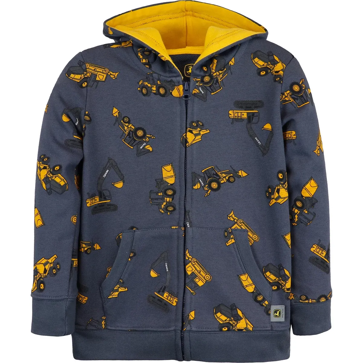 Toddler Construction Equipment Full Zip Hoodie