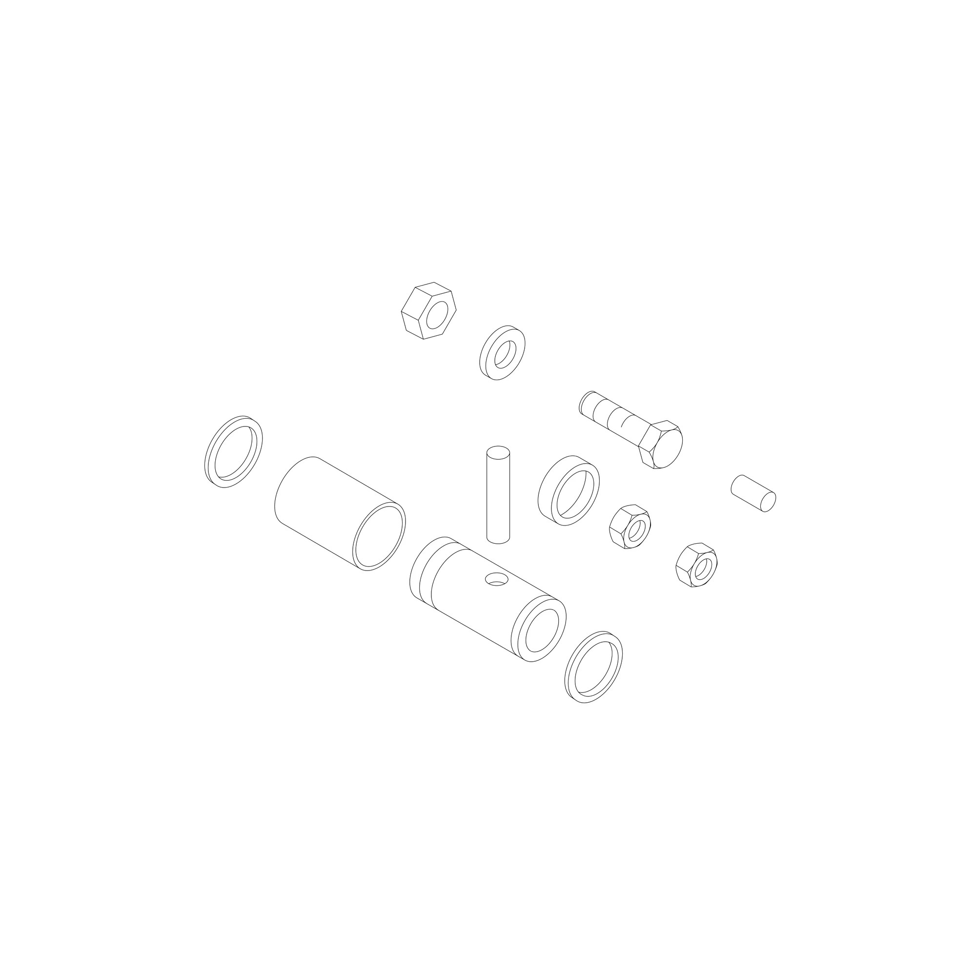 John Deere Final Drive Front Axle Extension Hardware Kit - BH81747