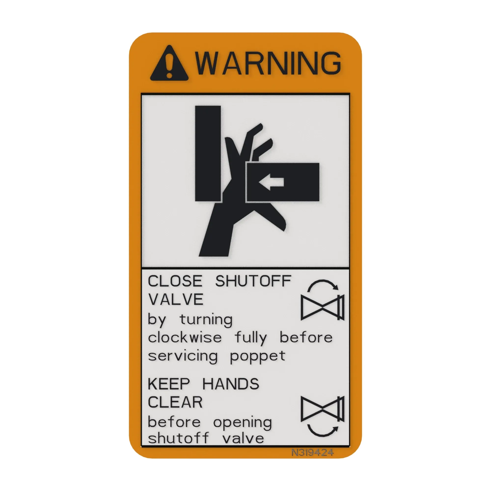 John Deere Safety Sign, Warning Label - N319424
