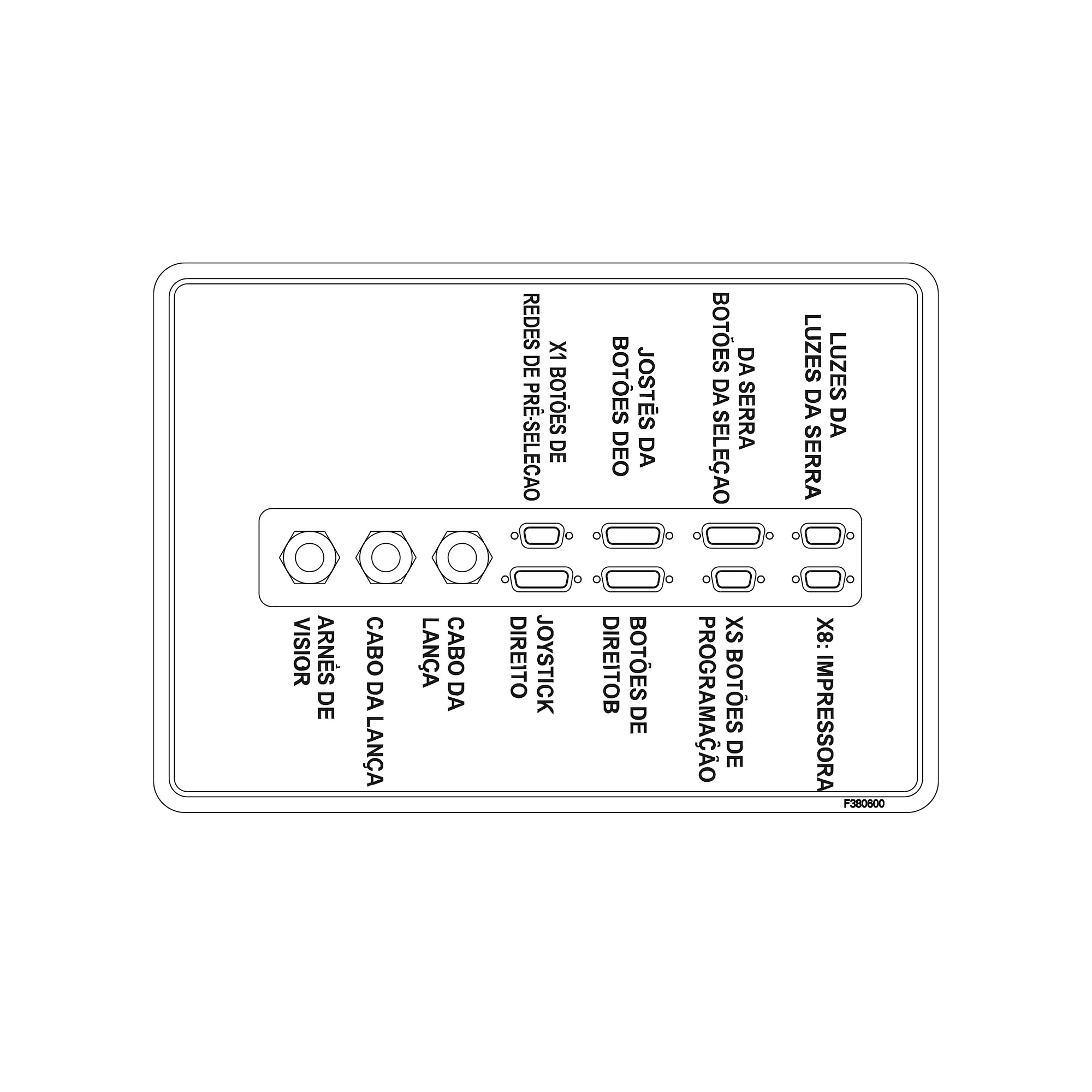 John Deere Plugs Label, Portuguese - F380600