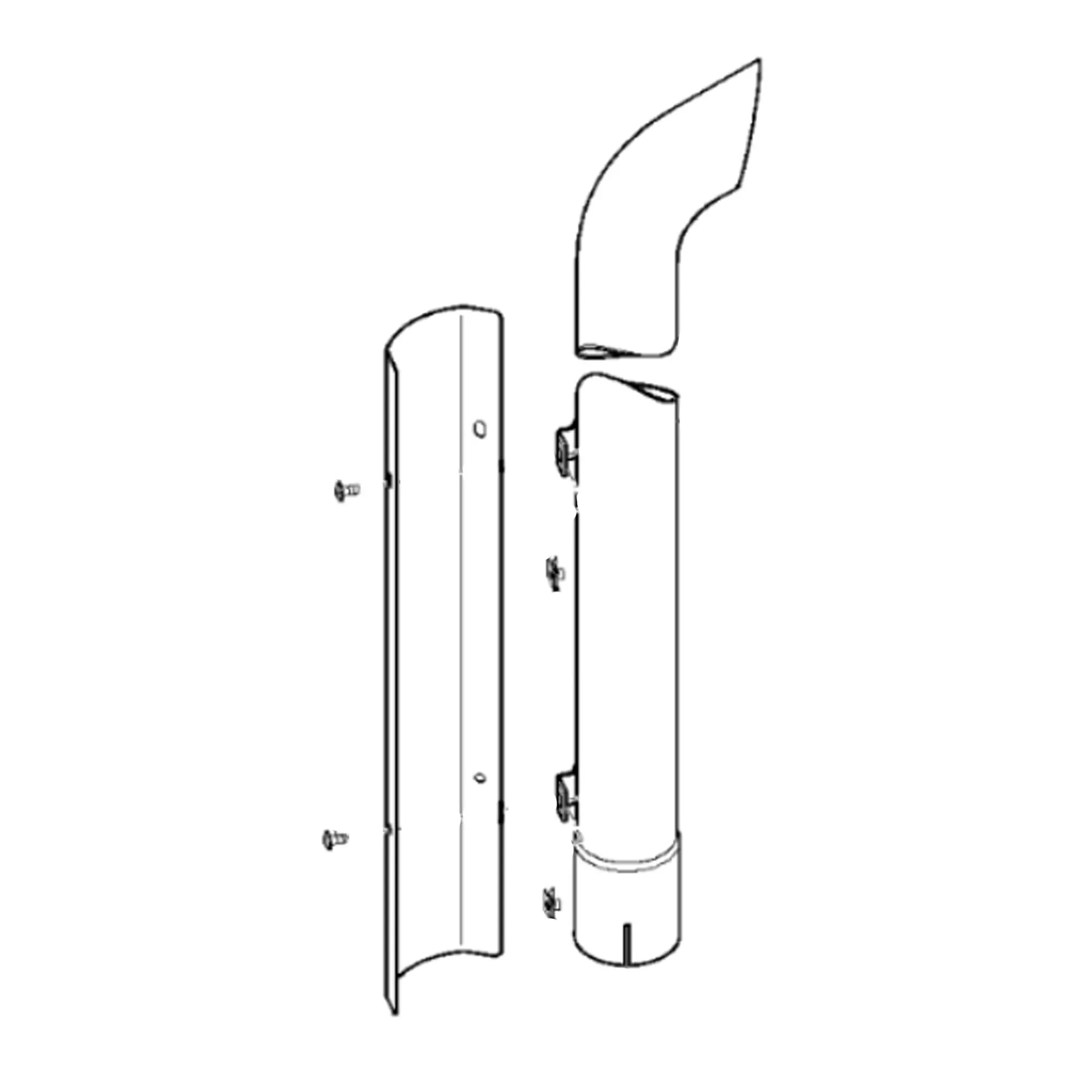 John Deere 6-Cylinder Round Vertical Exhaust Pipe - DQ64412