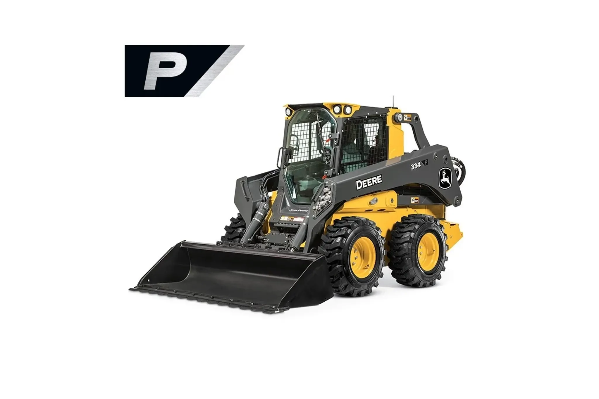 Studio image of a 334 P-Tier Skid Steer