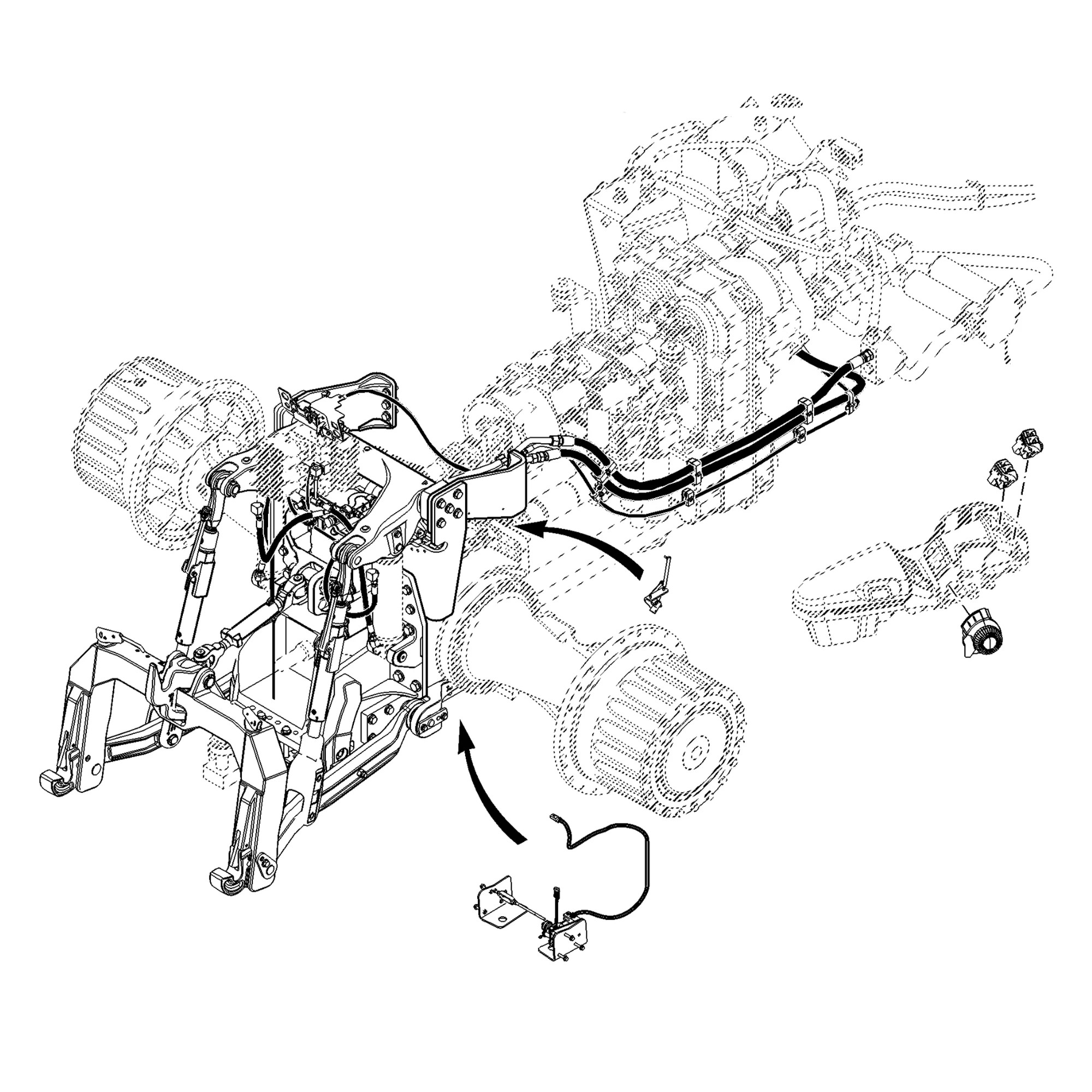 ⚙️ BRE10402: Kit de enganche de tres puntos electrohidráulico Joh