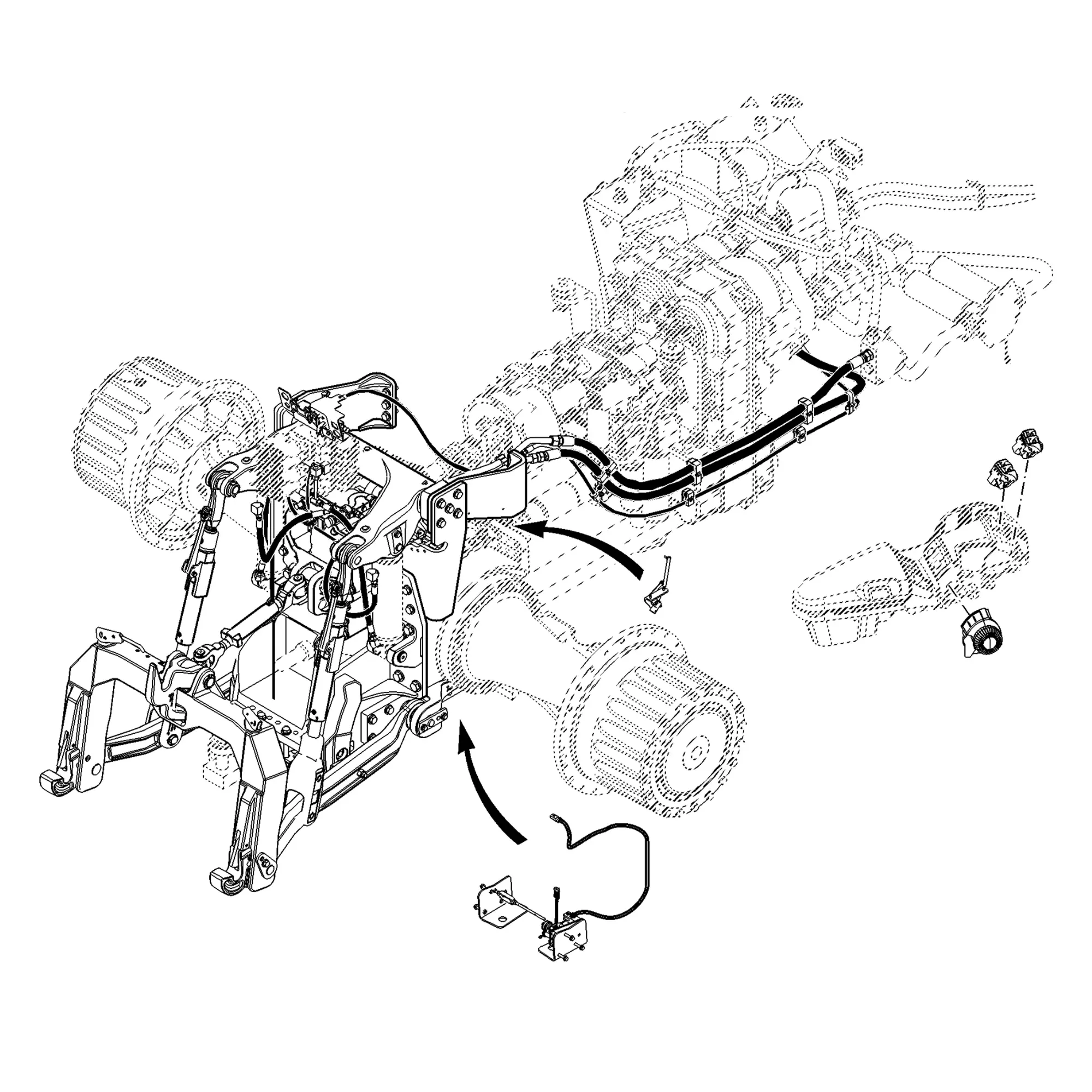 John Deere &nbsp;Electro-Hydraulic Three Point Hitch Kit&nbsp; - BRE10402