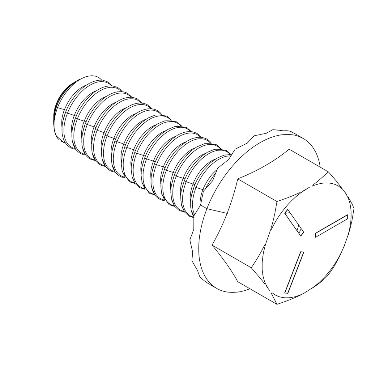 5/16UNC X 1" Ser Flg Hex Bolt