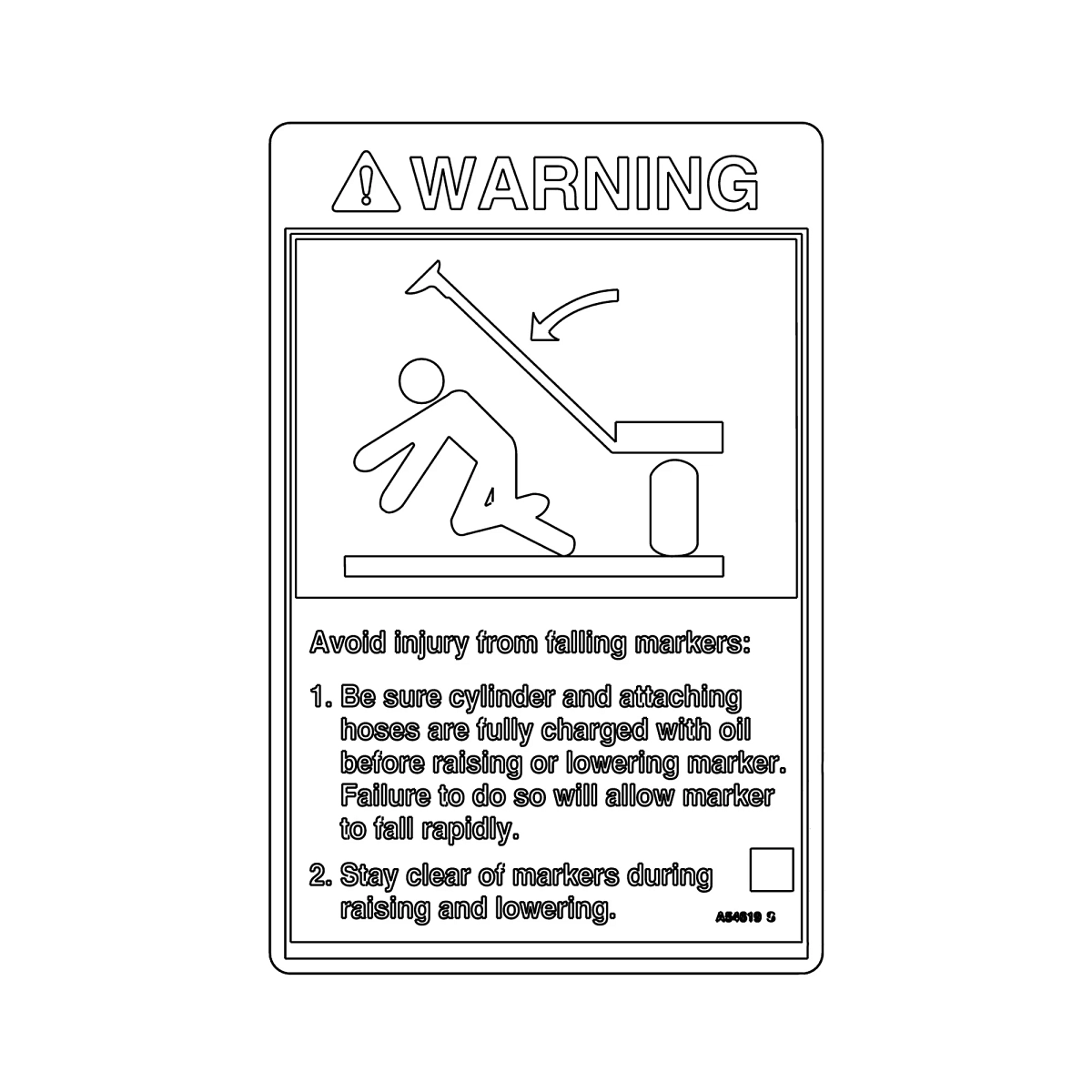 Medallion, Warning (Falling Marker)