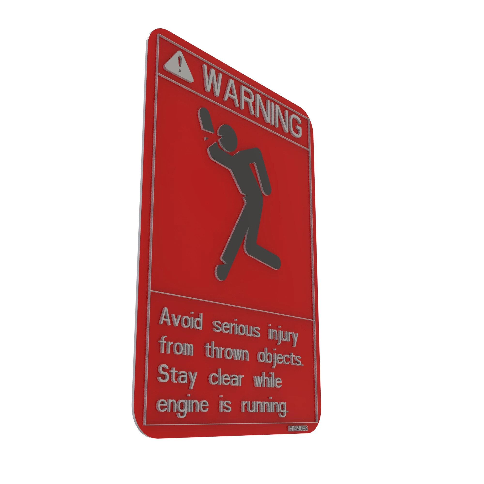 John Deere Projectile Warning Label - H149096