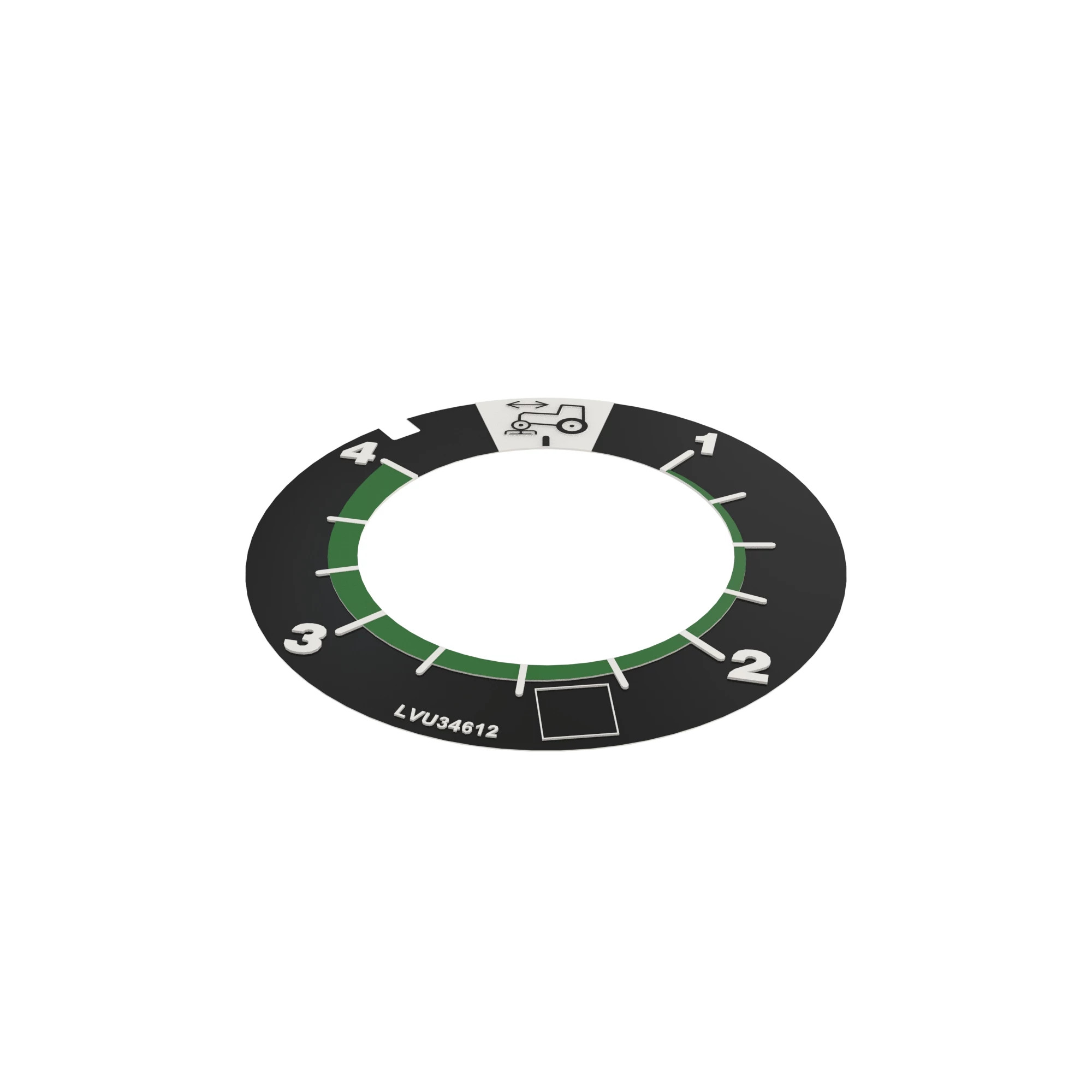 John Deere Mower Lift Height Label - LVU34612