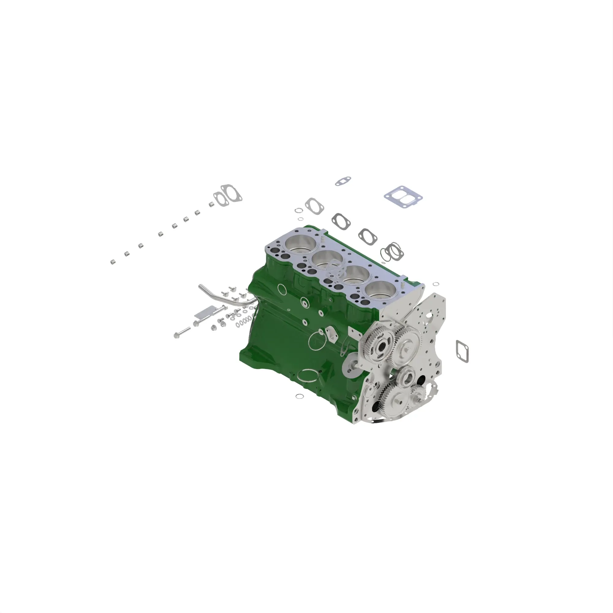 John Deere Short Block Assembly, 4 Cylinder - RE526987