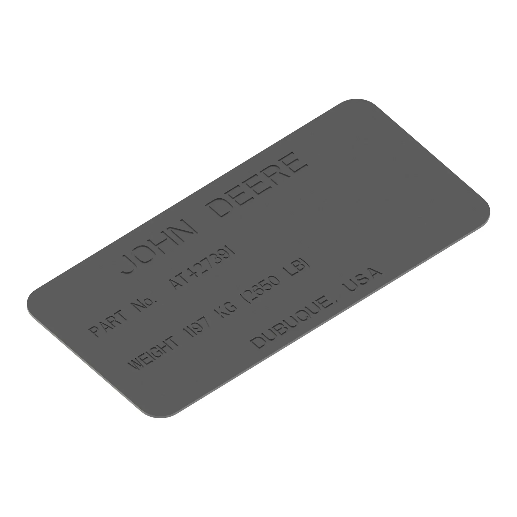 John Deere Identification Plate - T331422