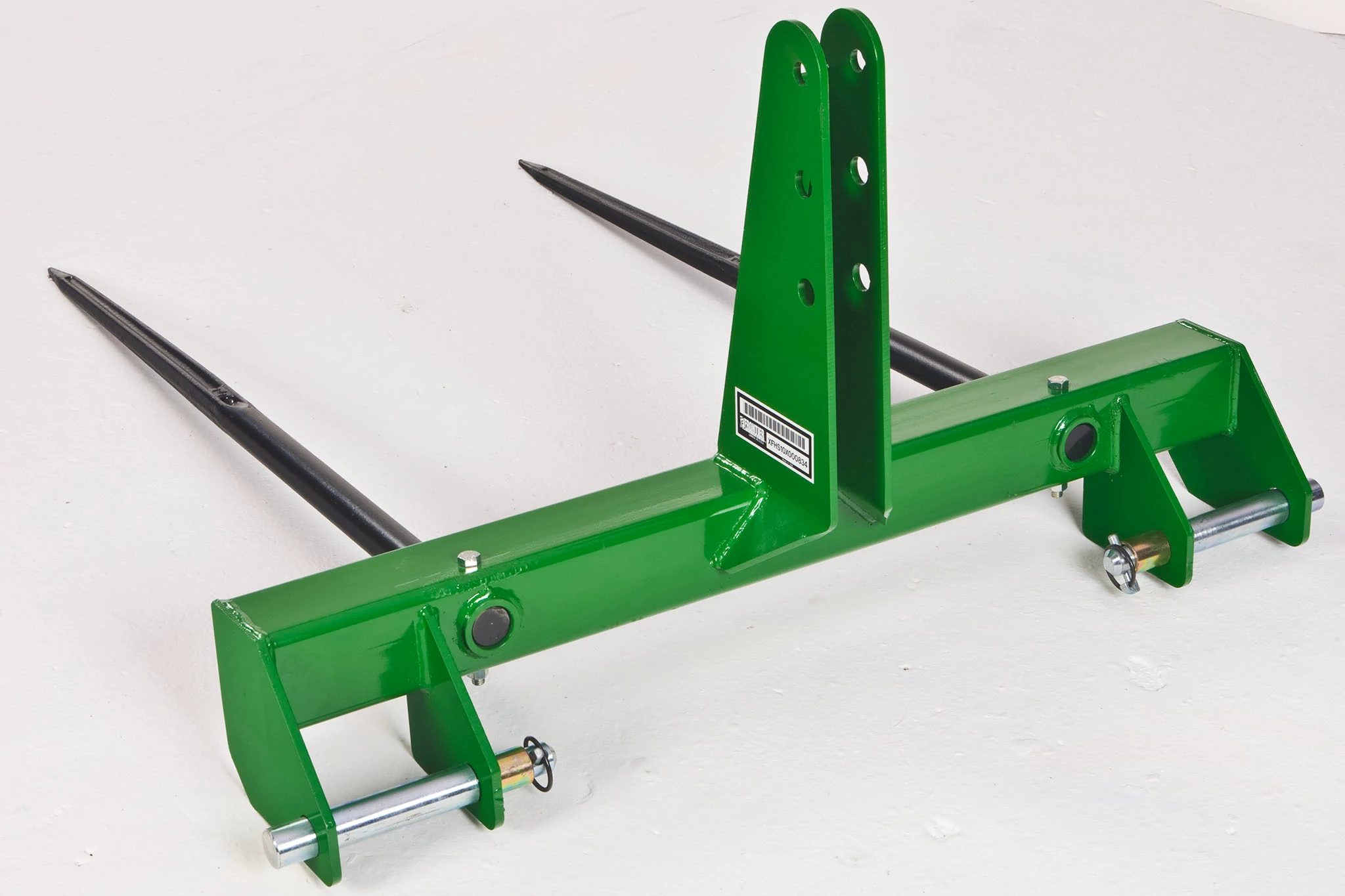 Studio view of a green HS20 series hay spear's frame