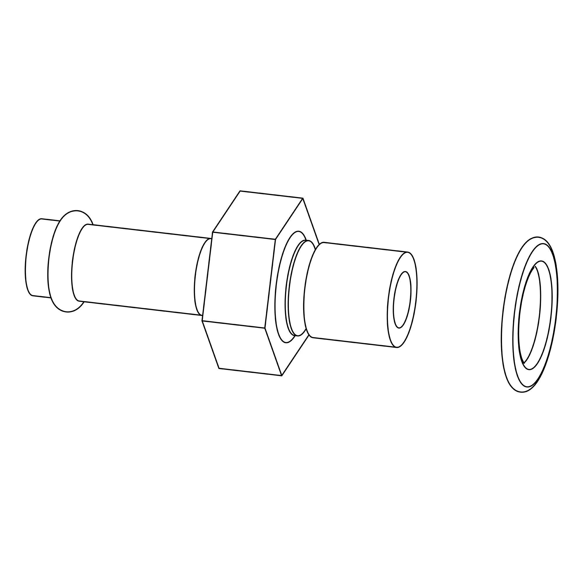 Adapter Fitting, 3/8 Inch Barbed To